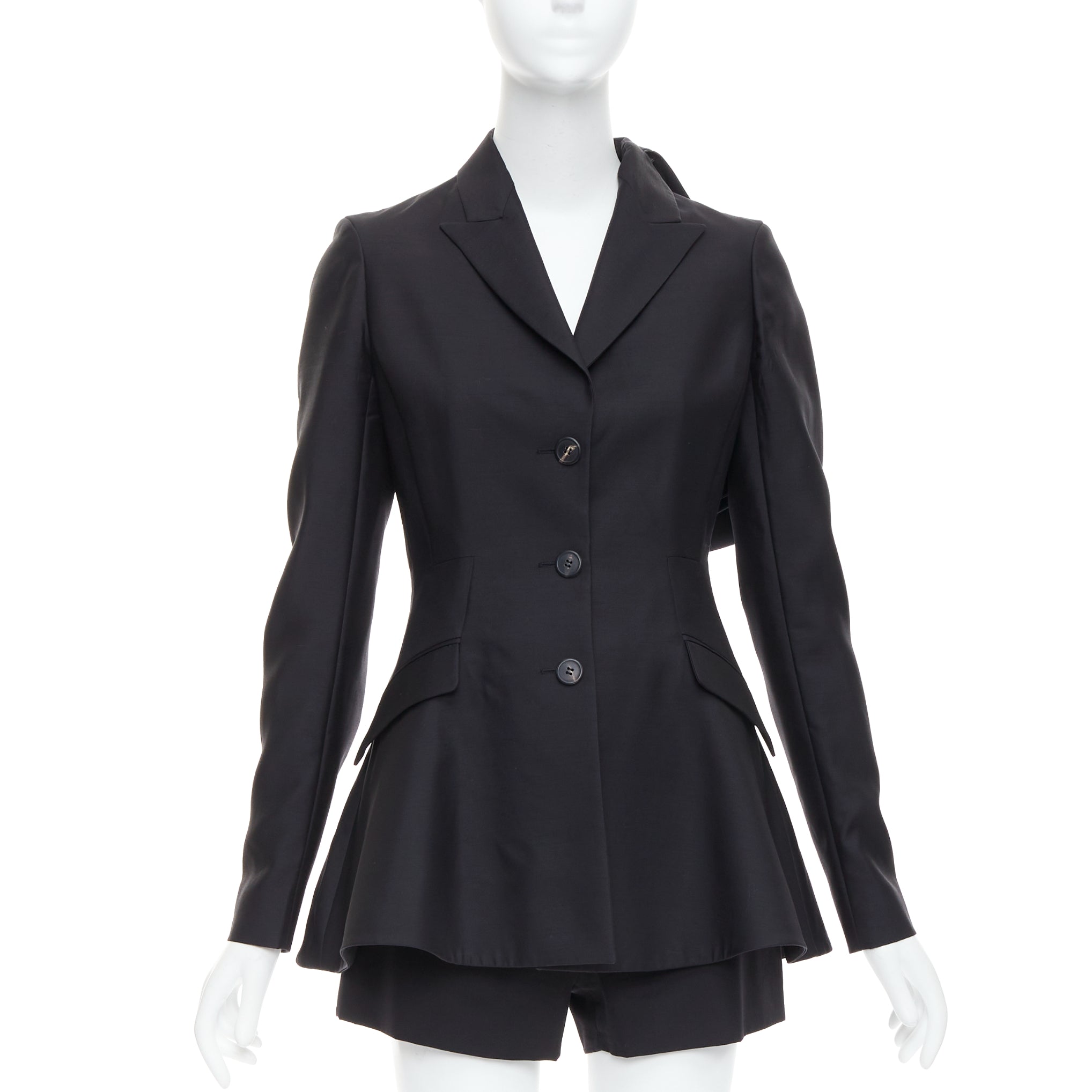 Dior Black Bar Jacket Short Set - Image 6