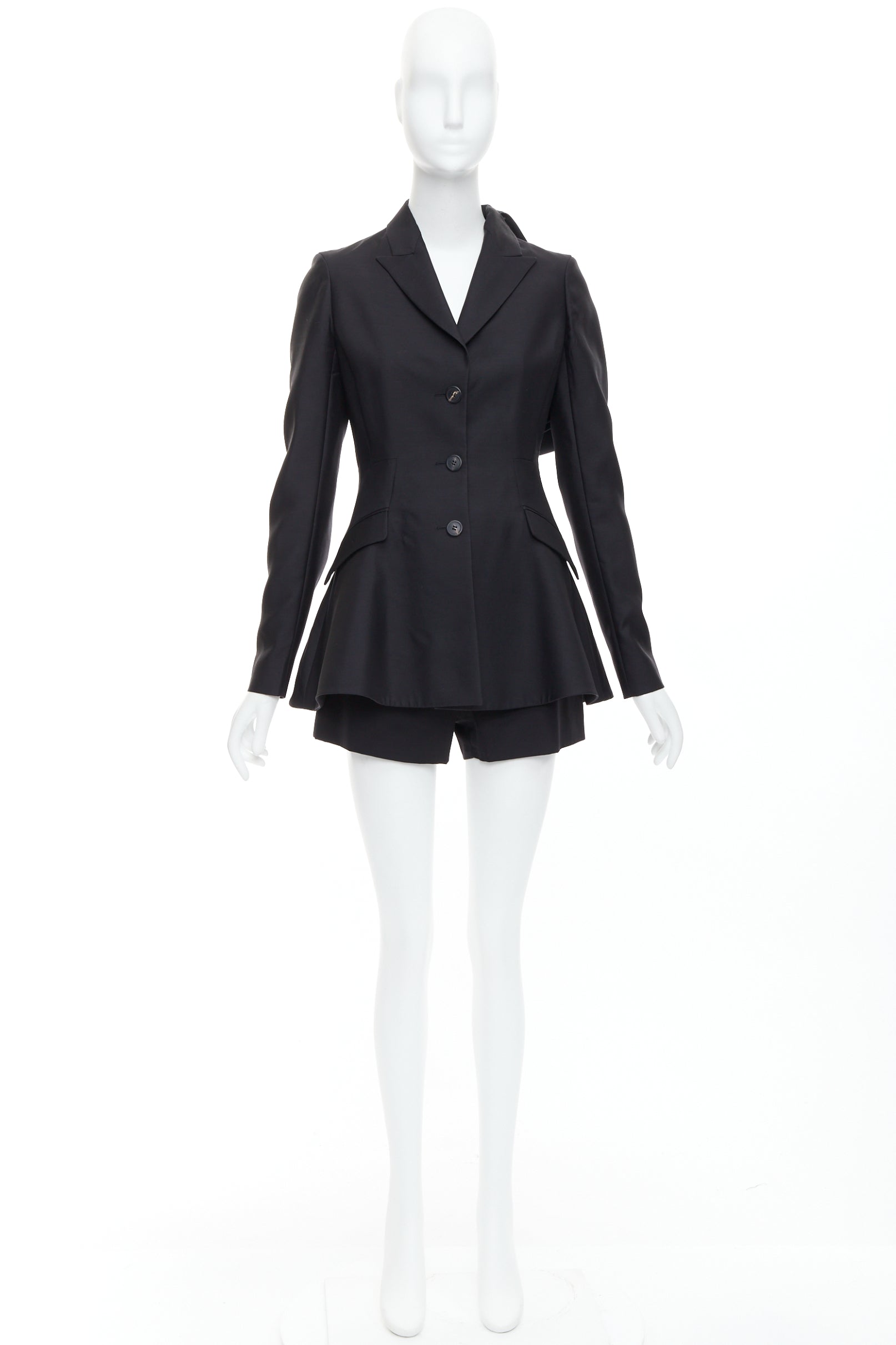 Dior Black Bar Jacket Short Set - 4