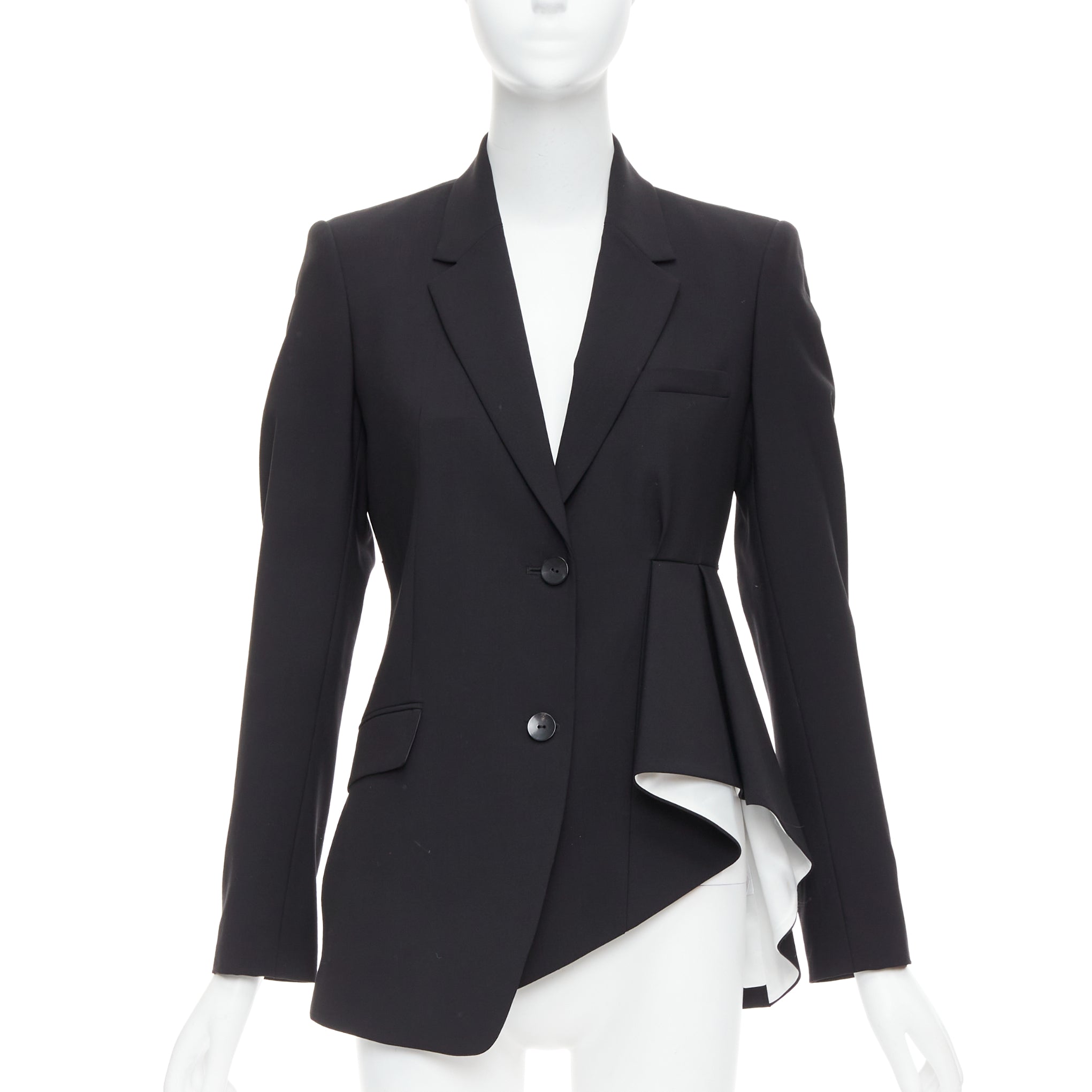 Theory Black Pleated Side Blazer