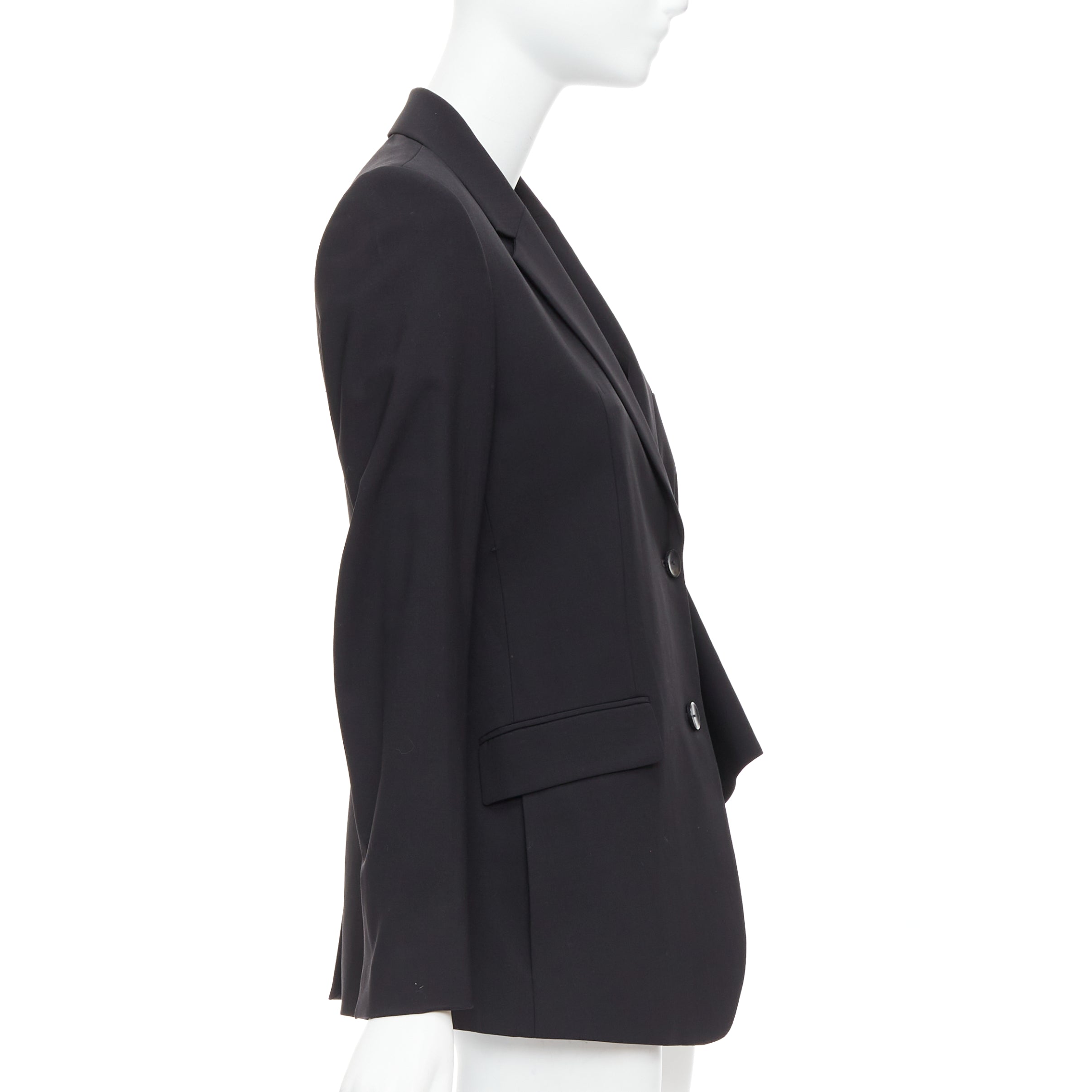Theory Black Pleated Side Blazer - Side view