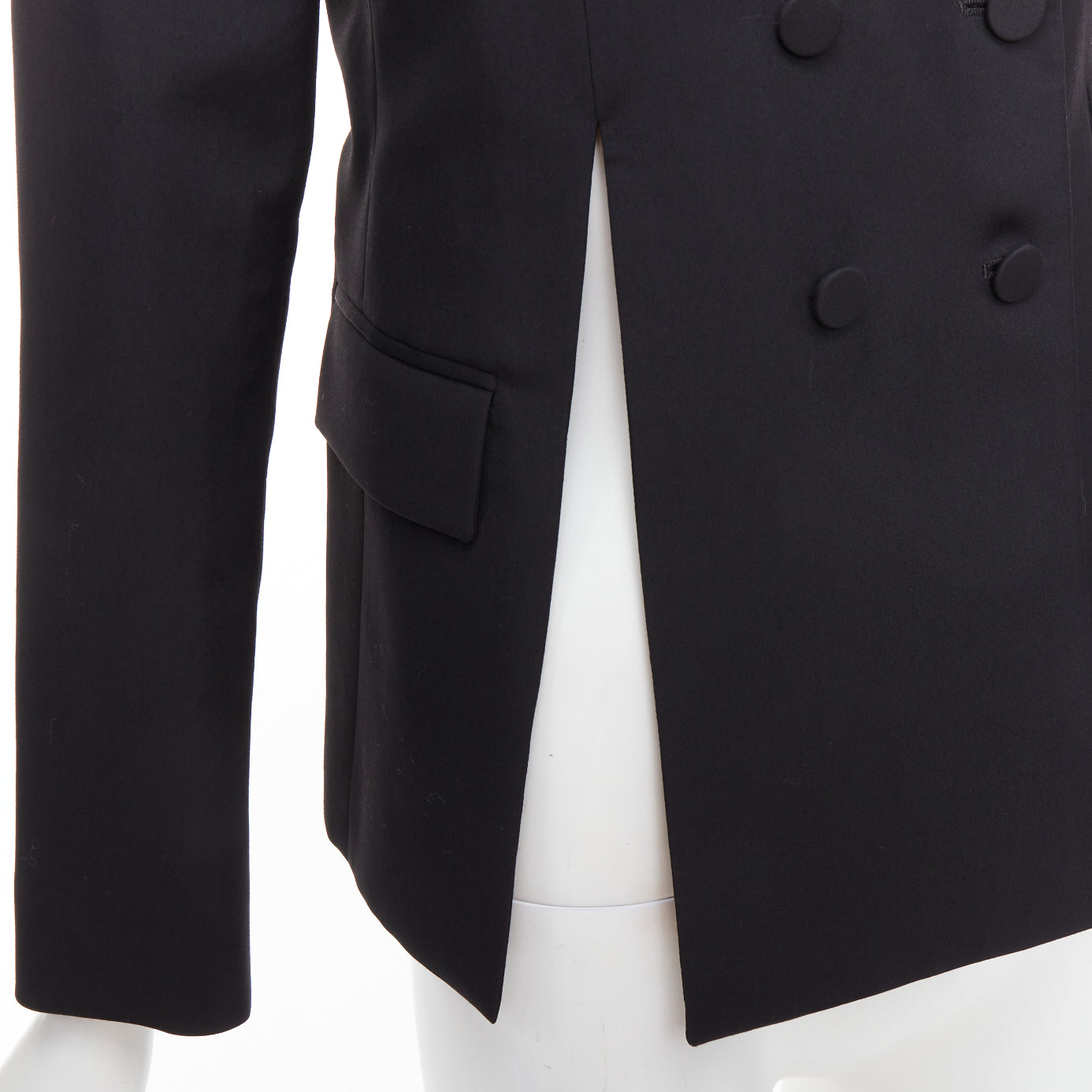 Ports 1961 Black Padded Shoulder Blazer - Back view