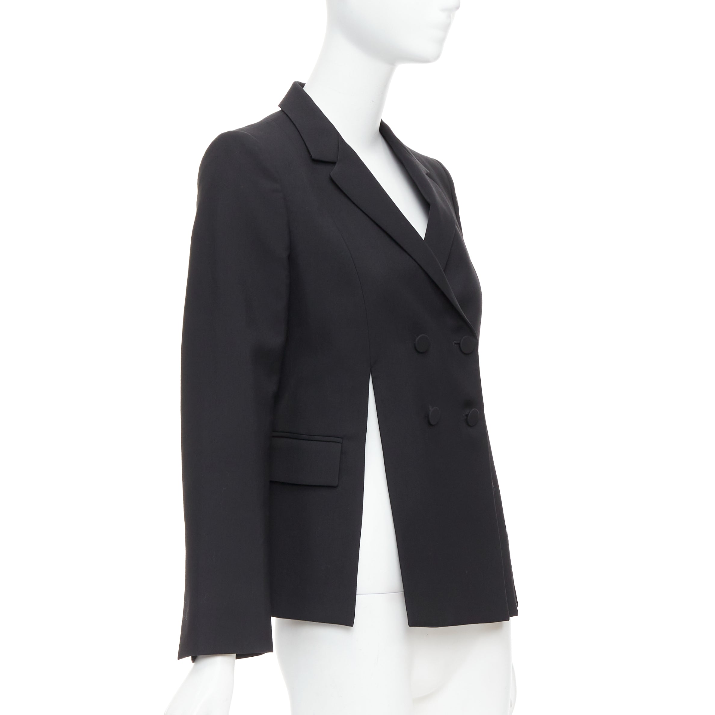 Ports 1961 Black Padded Shoulder Blazer - 4