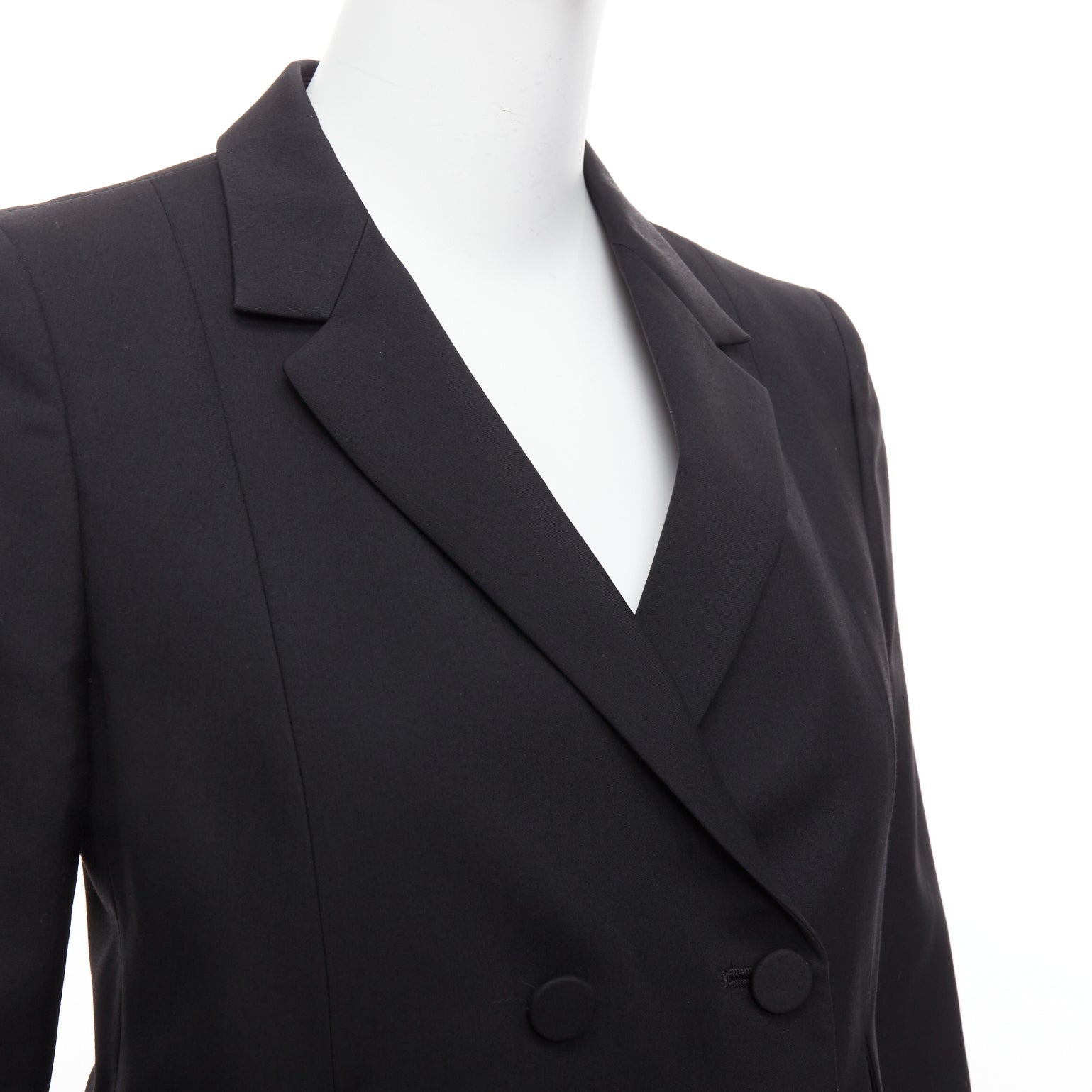 Ports 1961 Black Padded Shoulder Blazer - Image 10