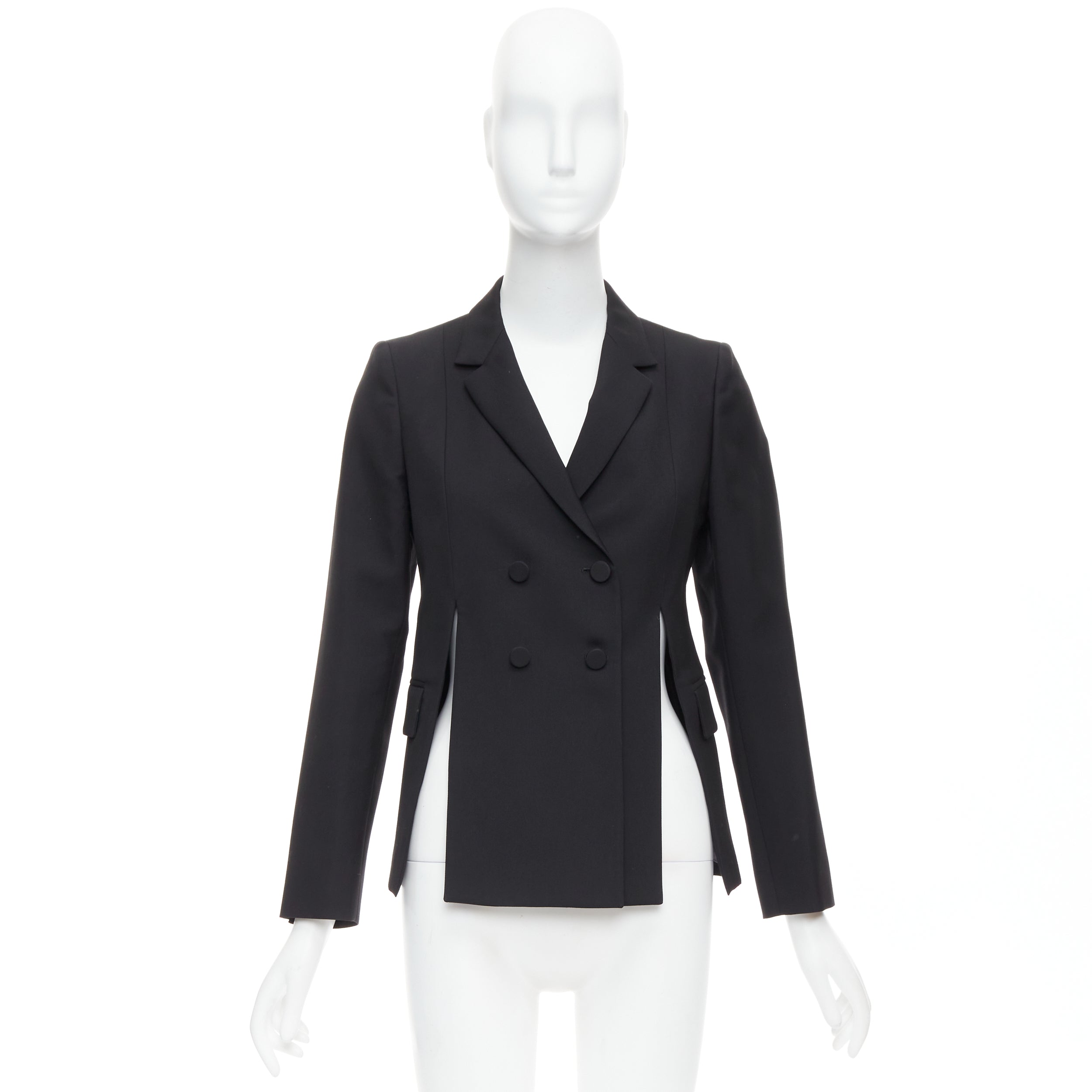 Ports 1961 Black Padded Shoulder Blazer - Image 12