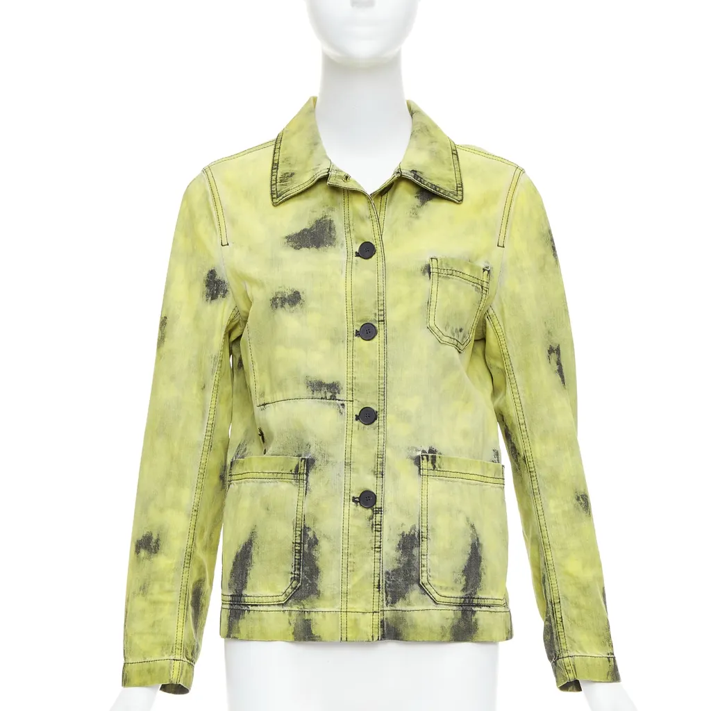 Dior Green Tie Dye Overshirt Green Cotton Never worn - Front View