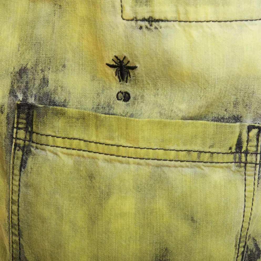 Dior Green Tie Dye Overshirt Green Cotton Never worn - Back View