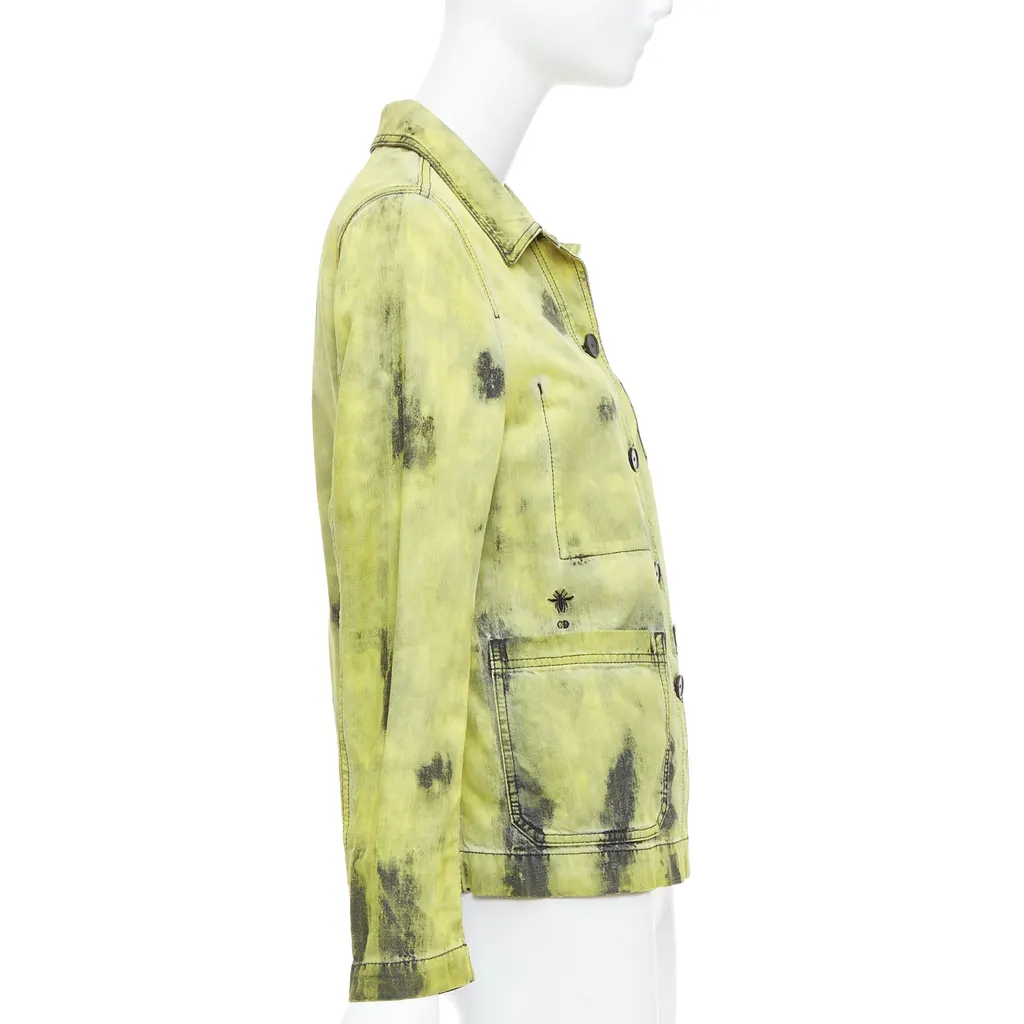Dior Green Tie Dye Overshirt Green Cotton Never worn - Model View