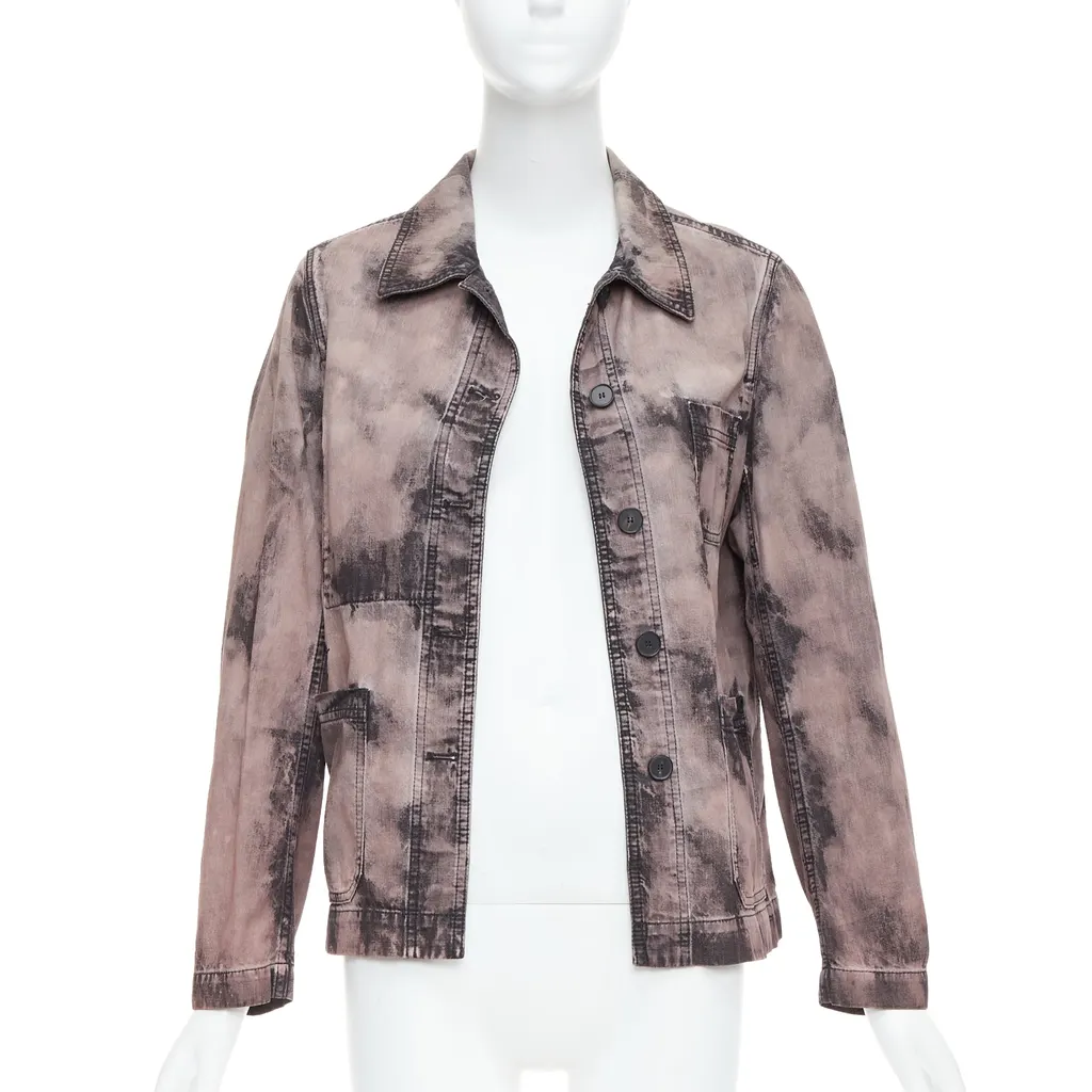 Dior Purple Tie Dye Overshirt Purple Cotton Never worn - Front View