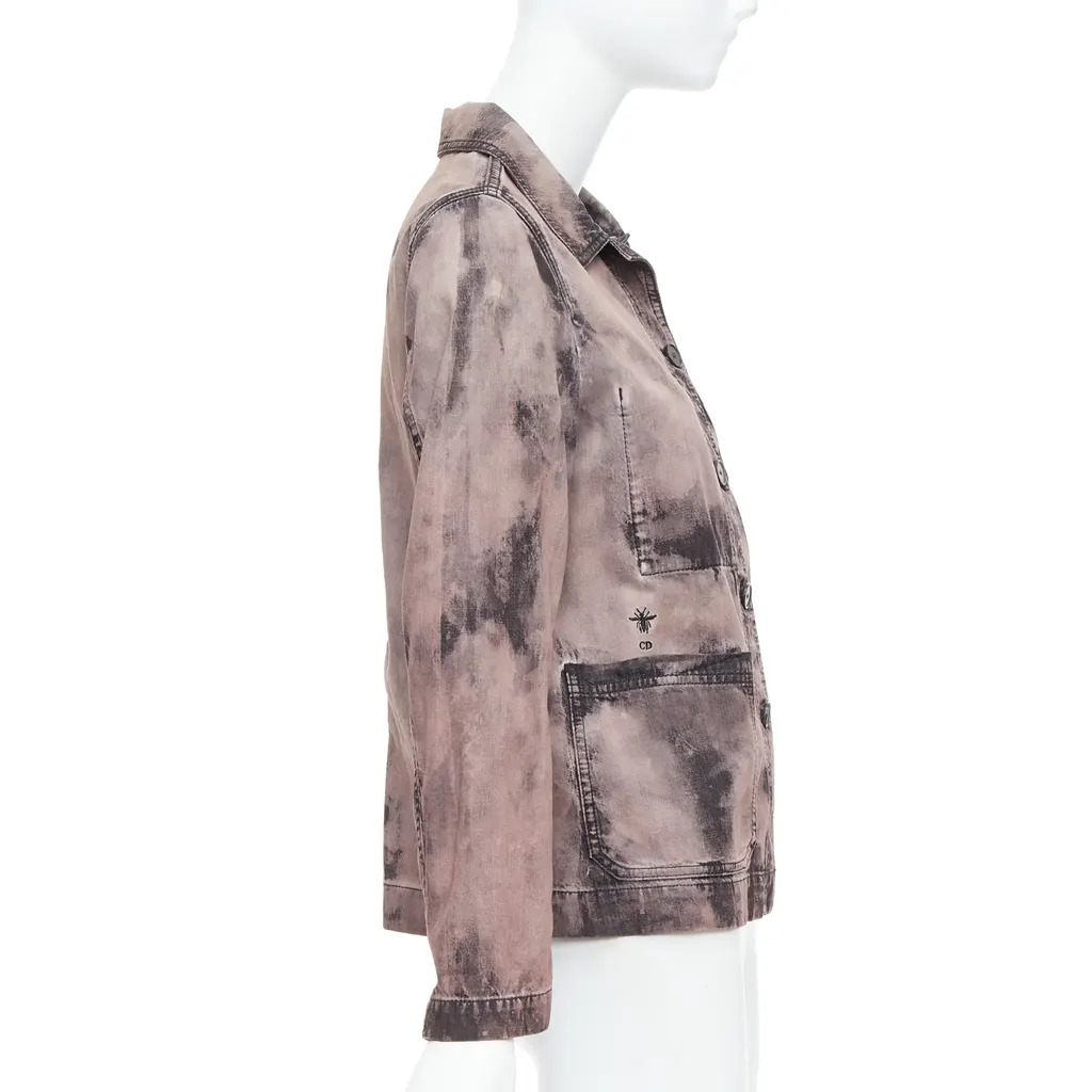 Dior Purple Tie Dye Overshirt Purple Cotton Never worn - Box View