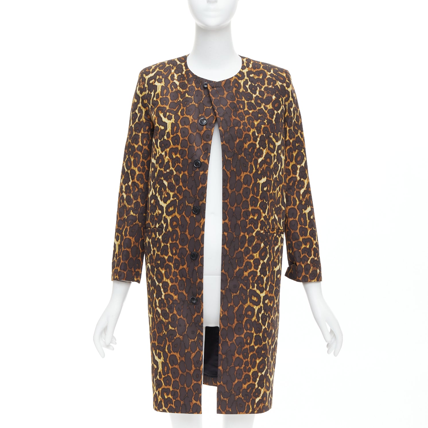 Toga Brown Leopard Shoulder Coat - Image 6