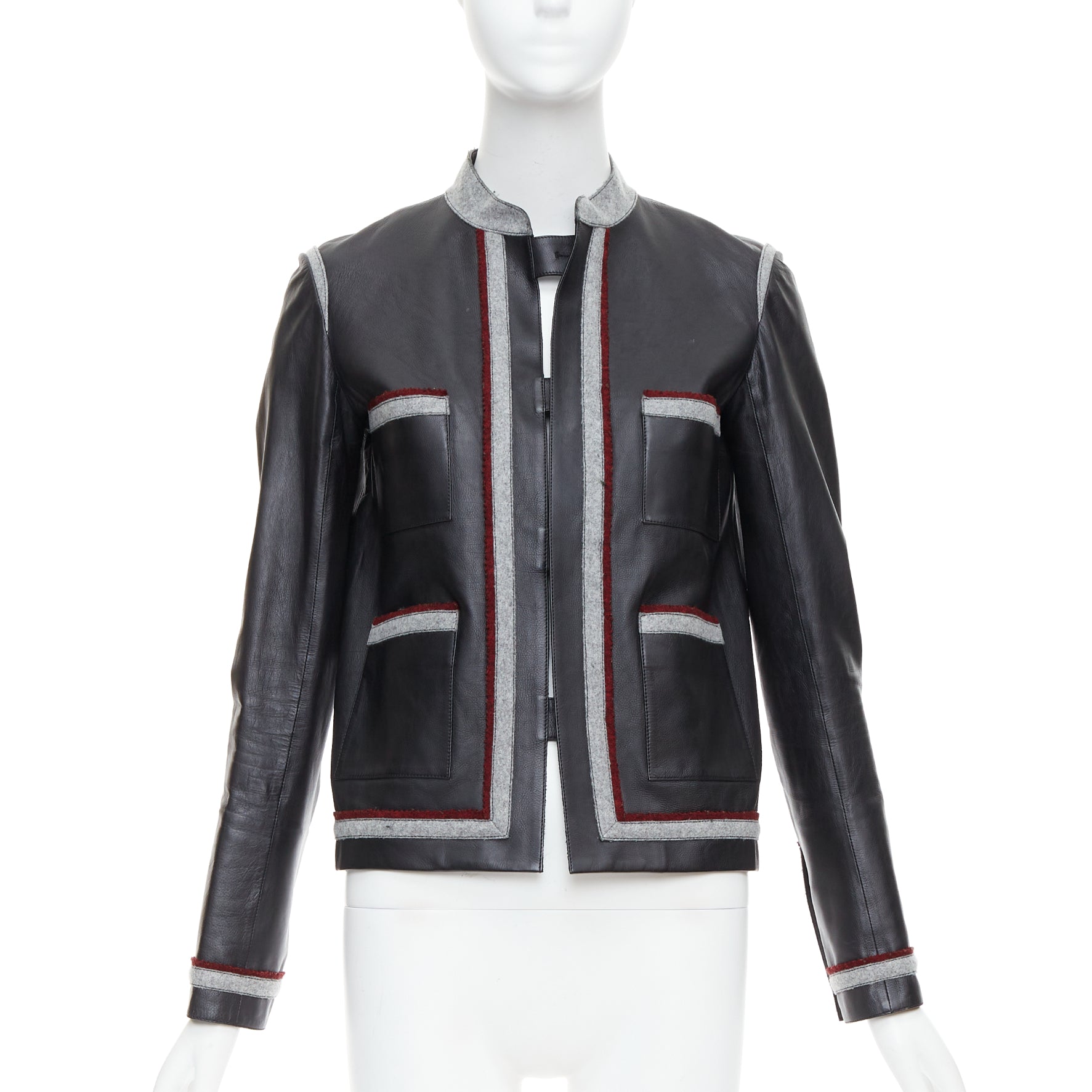 Chanel Wool Trim Pocket Jacket
