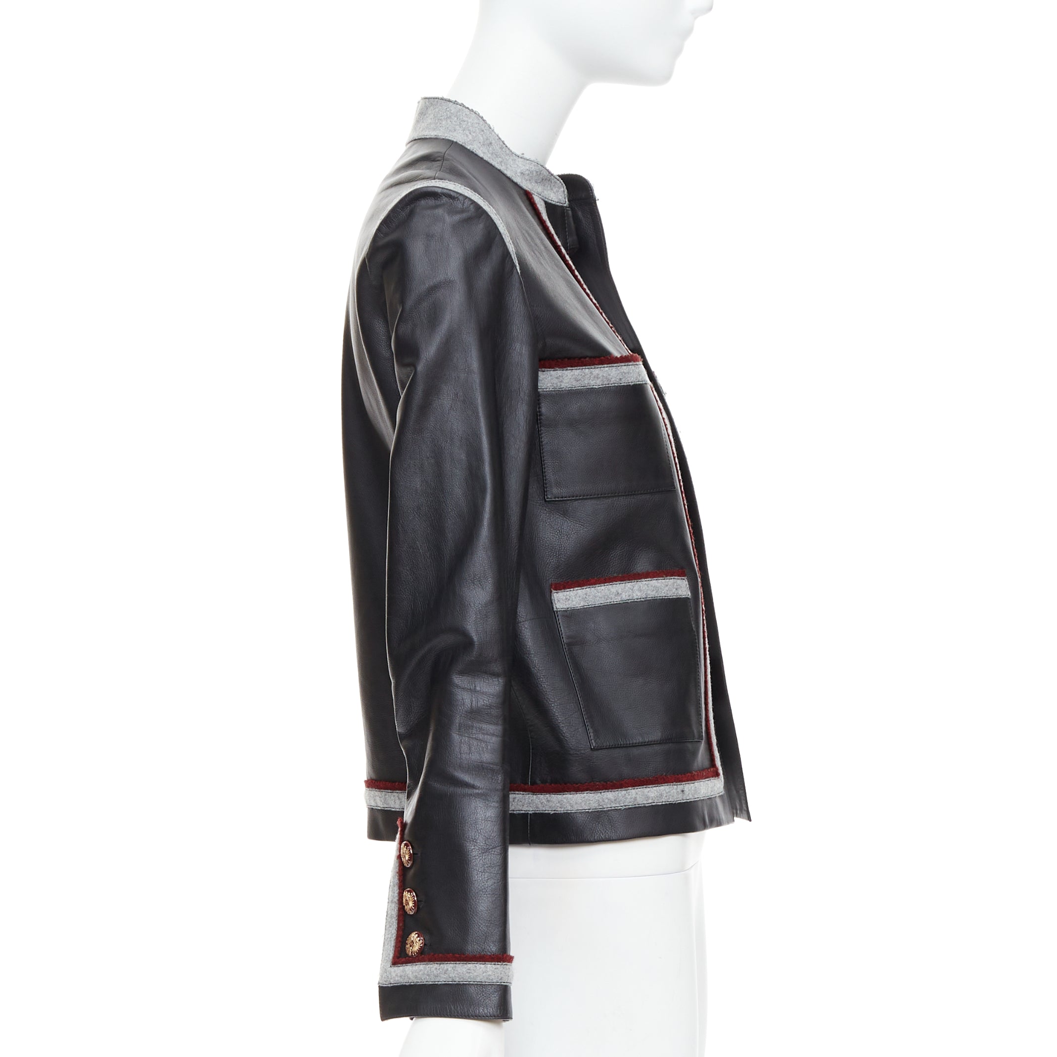 Chanel Wool Trim Pocket Jacket - 4