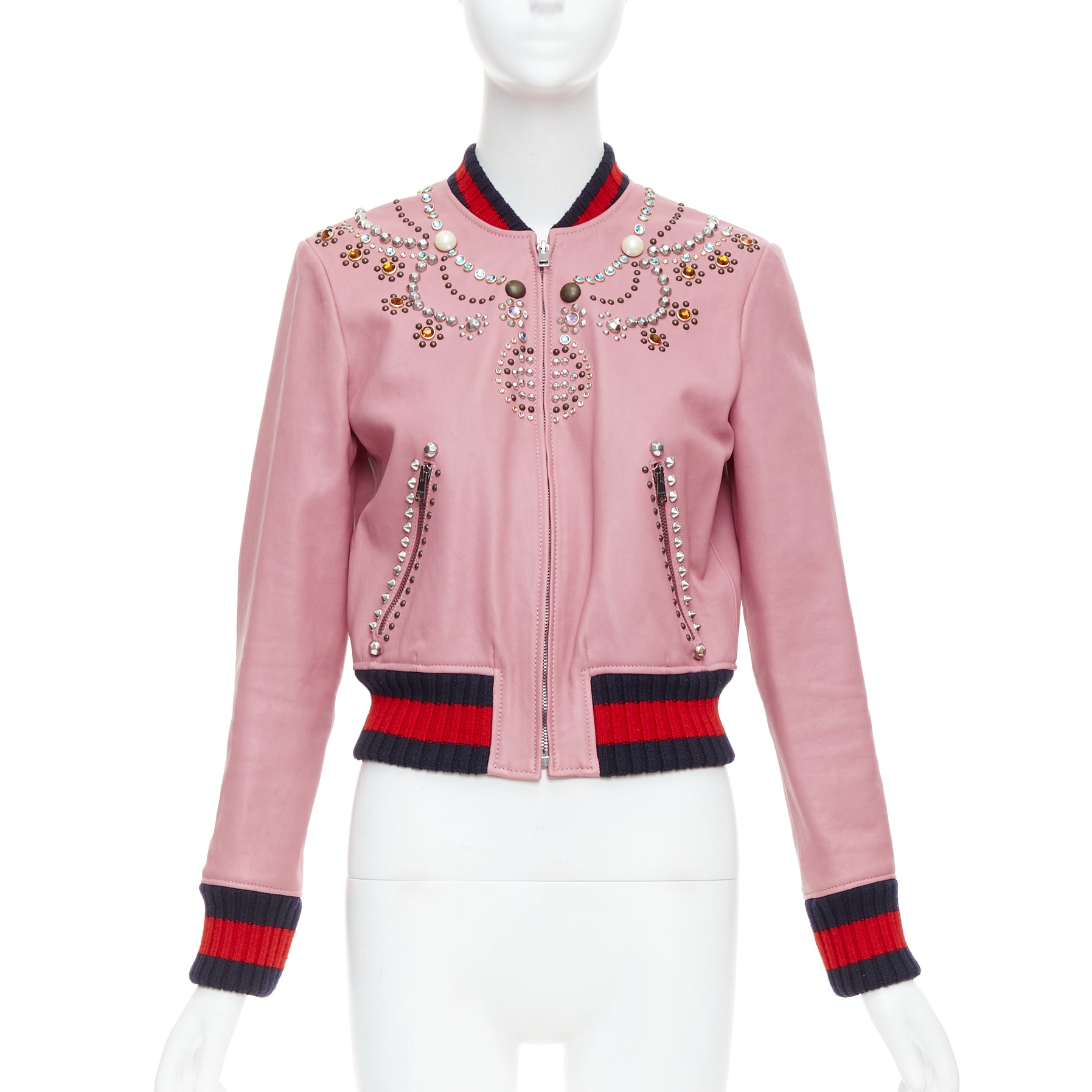 Gucci Pearl Trim Bomber
