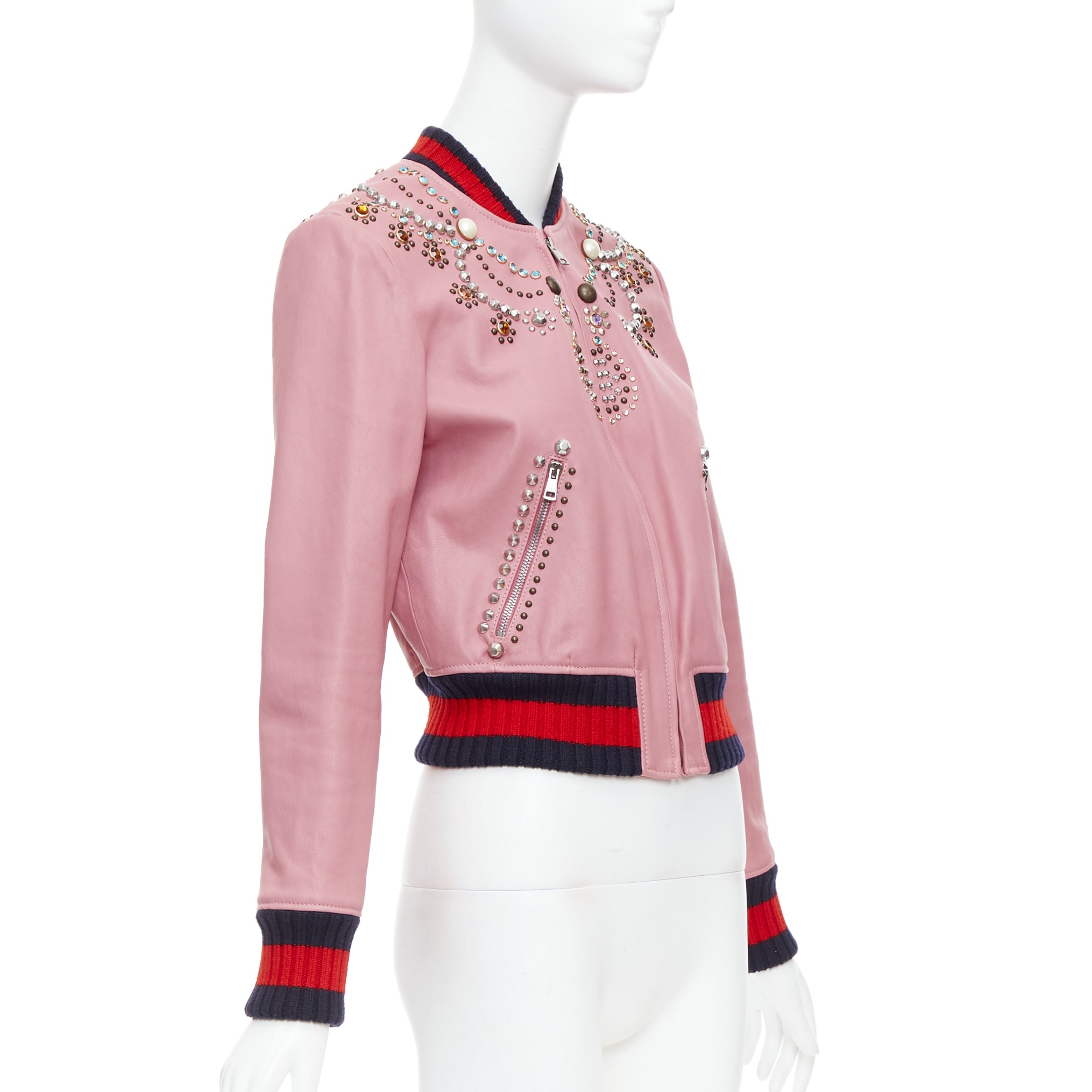 Gucci Pearl Trim Bomber - 4