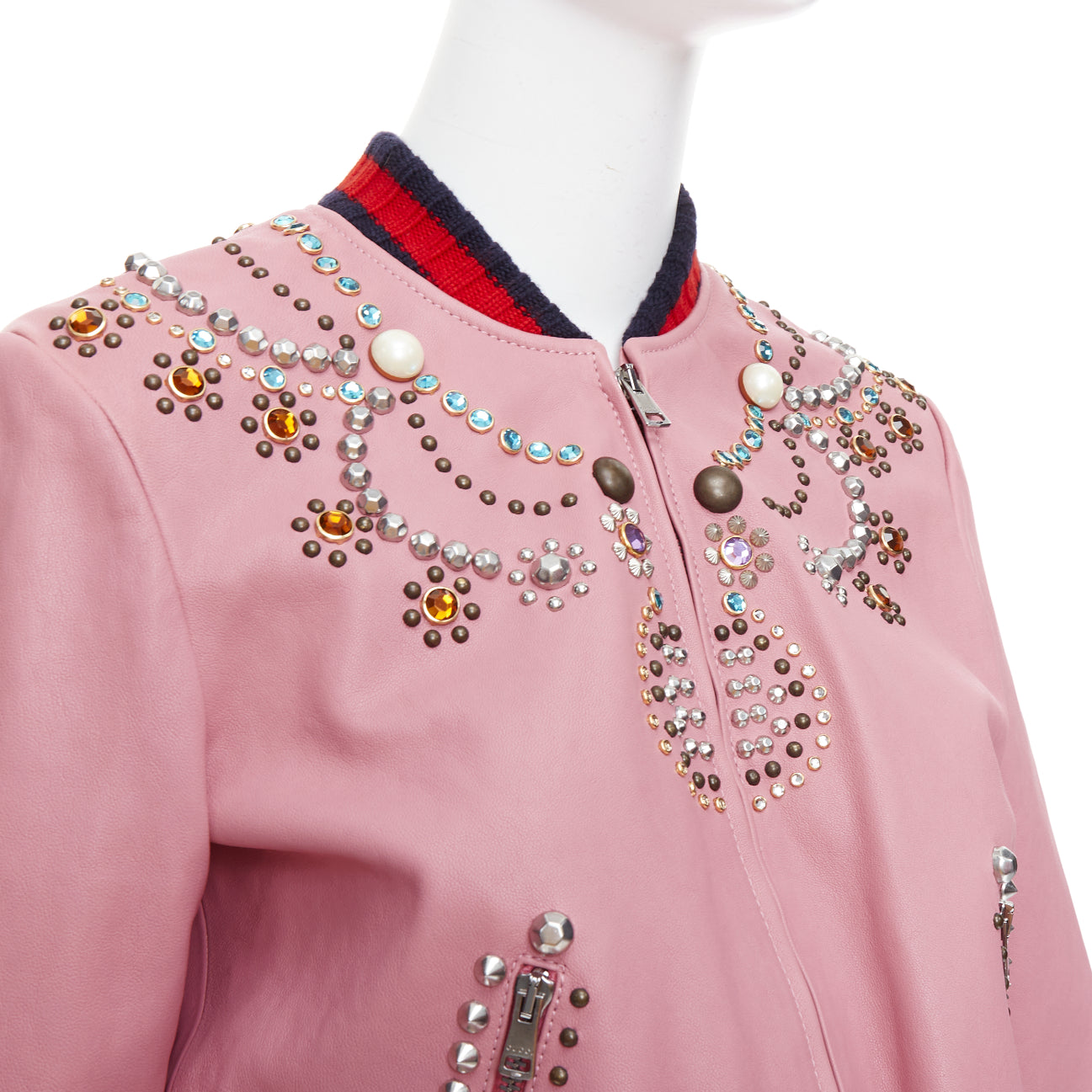 Gucci Pearl Trim Bomber - Image 10