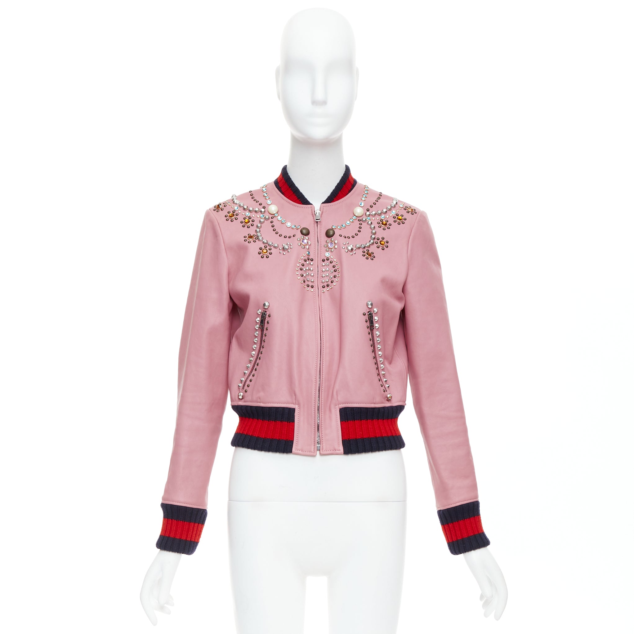 Gucci Pearl Trim Bomber - Image 11