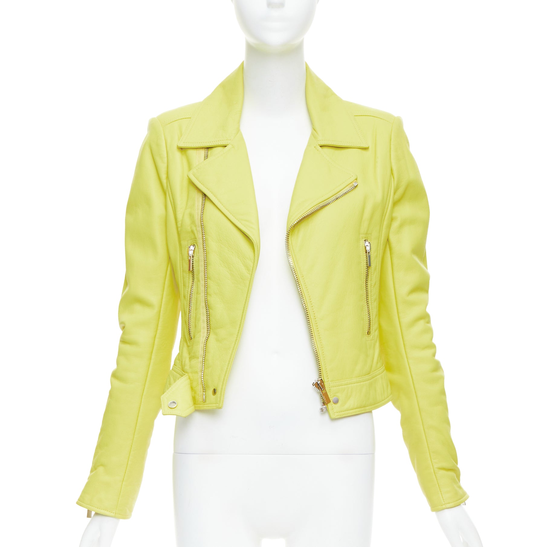 Balenciaga Yellow Crop Biker