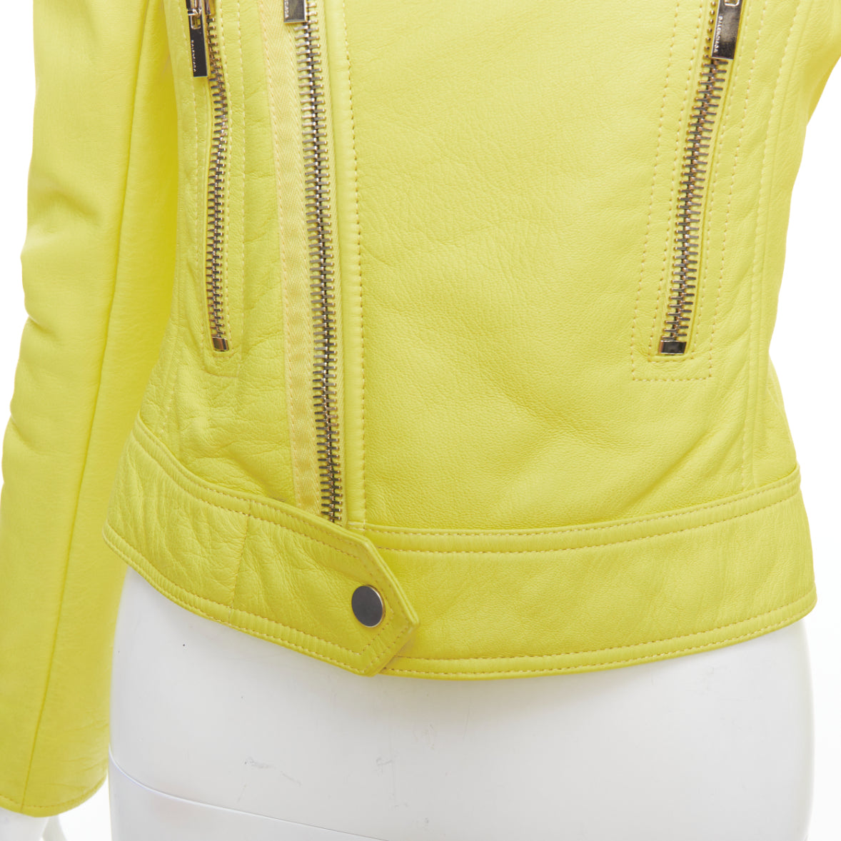 Balenciaga Yellow Crop Biker - Image 10