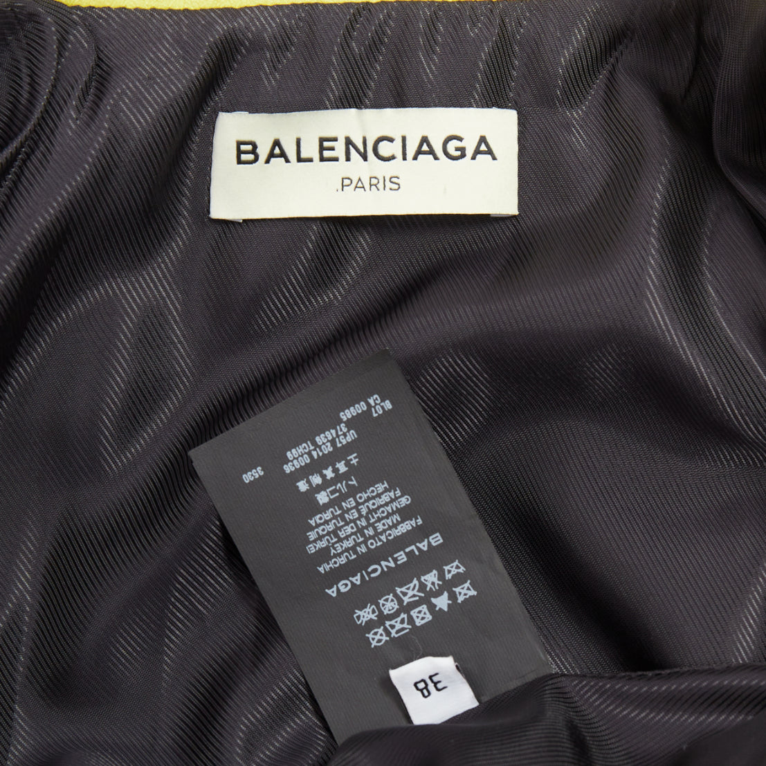Balenciaga Yellow Crop Biker - Image 11
