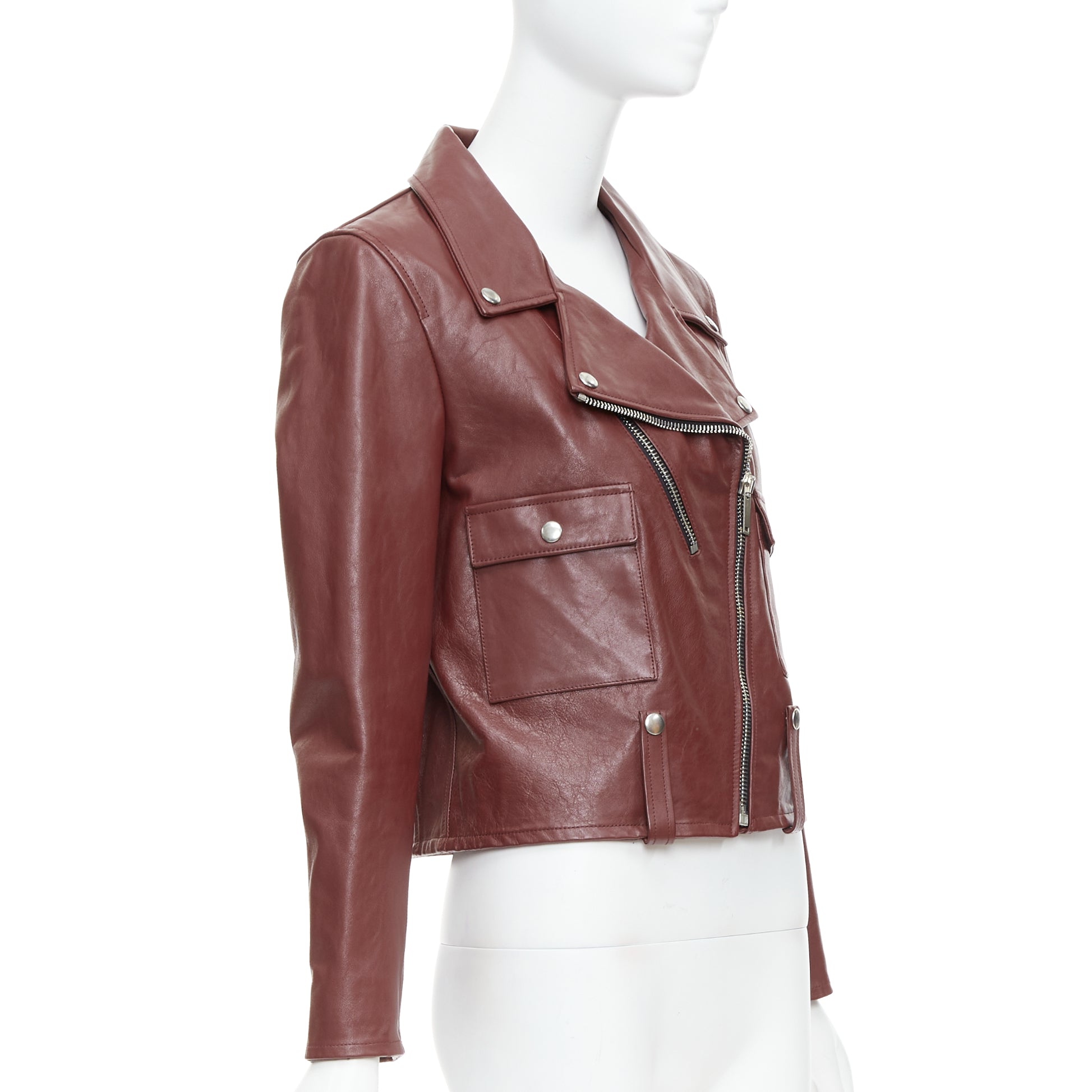 Golden Goose Burgundy Biker Jacket - 4