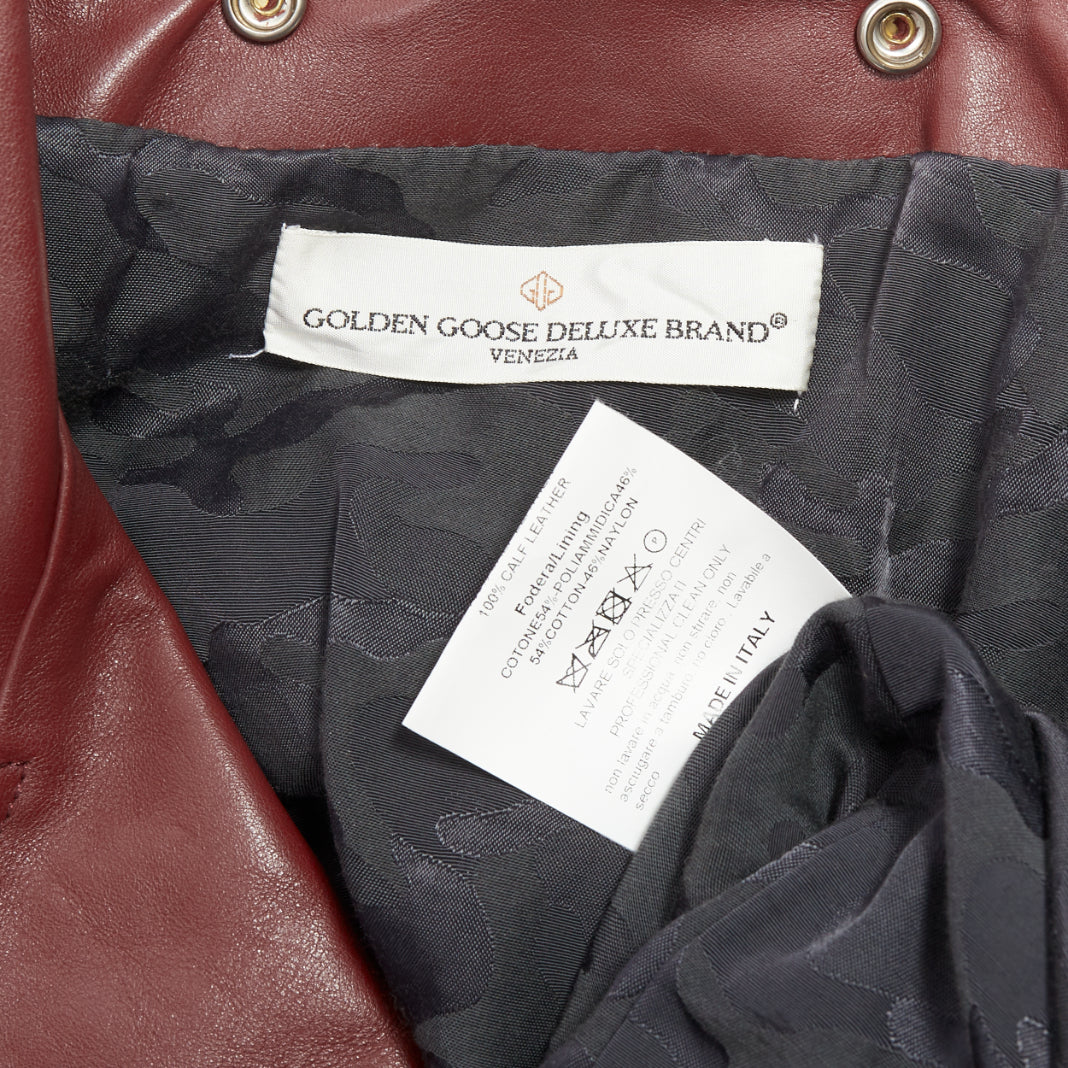 Golden Goose Burgundy Biker Jacket - Image 11