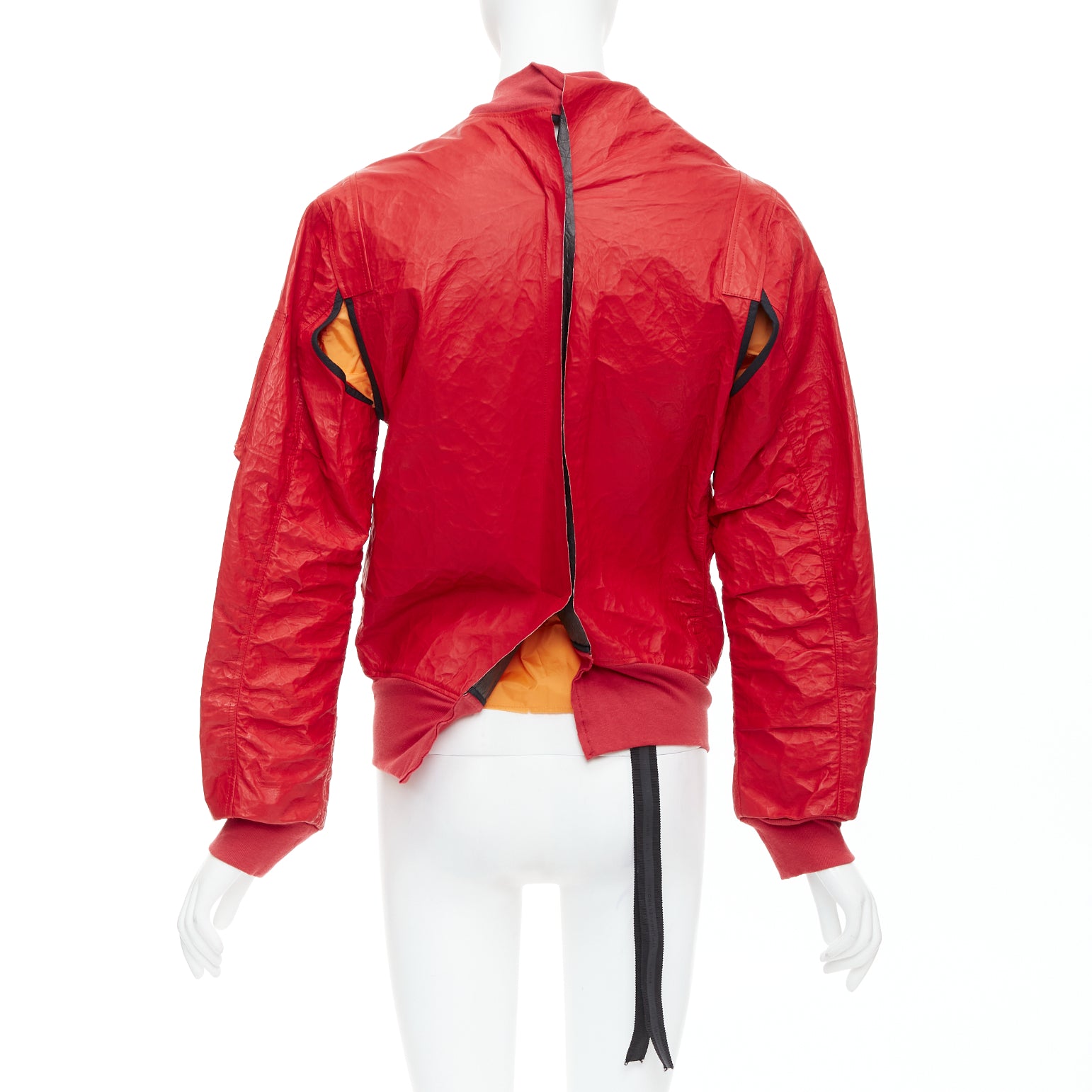 Unravel Project Orange Bomber Jacket - Detail 1