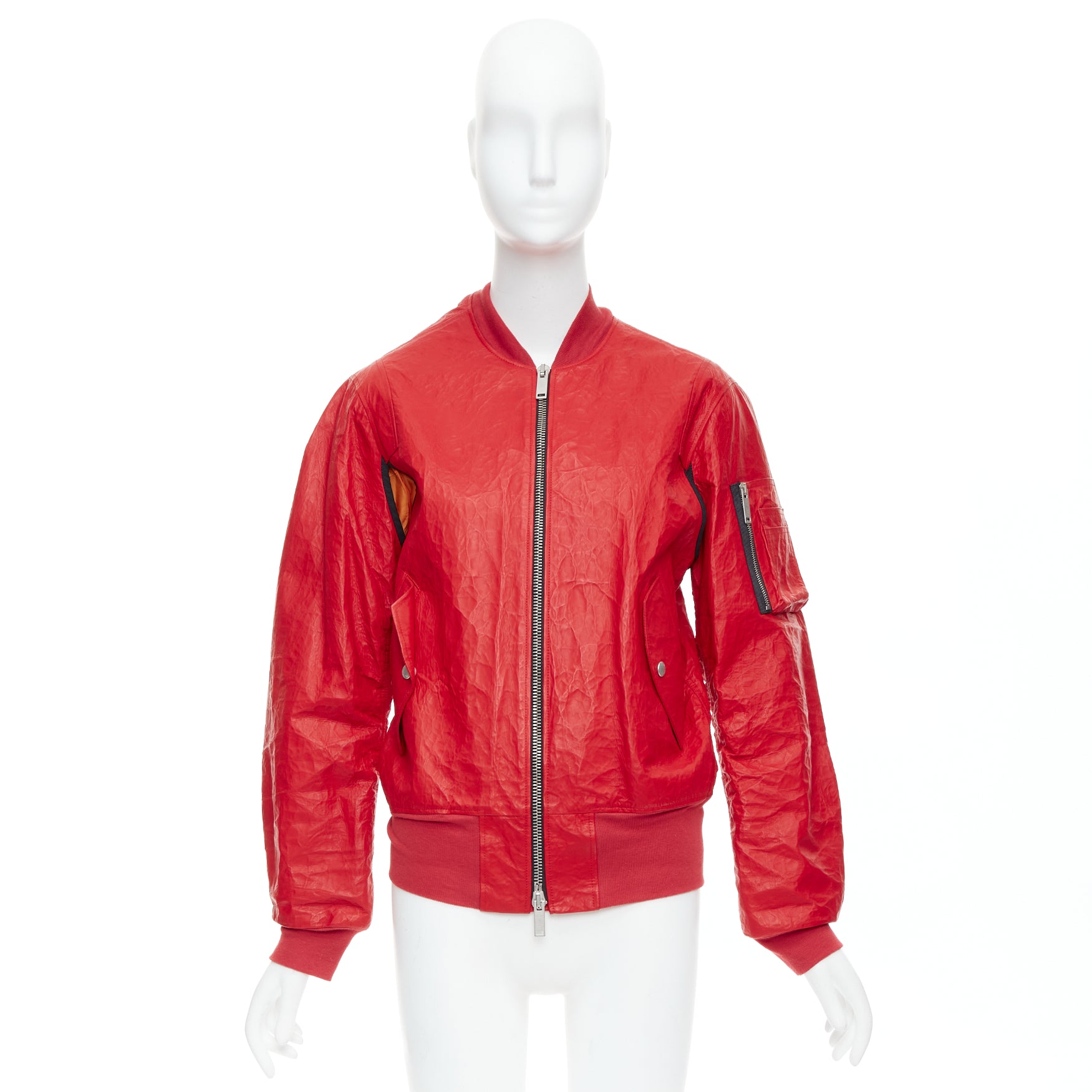 Unravel Project Orange Bomber Jacket - Image 12