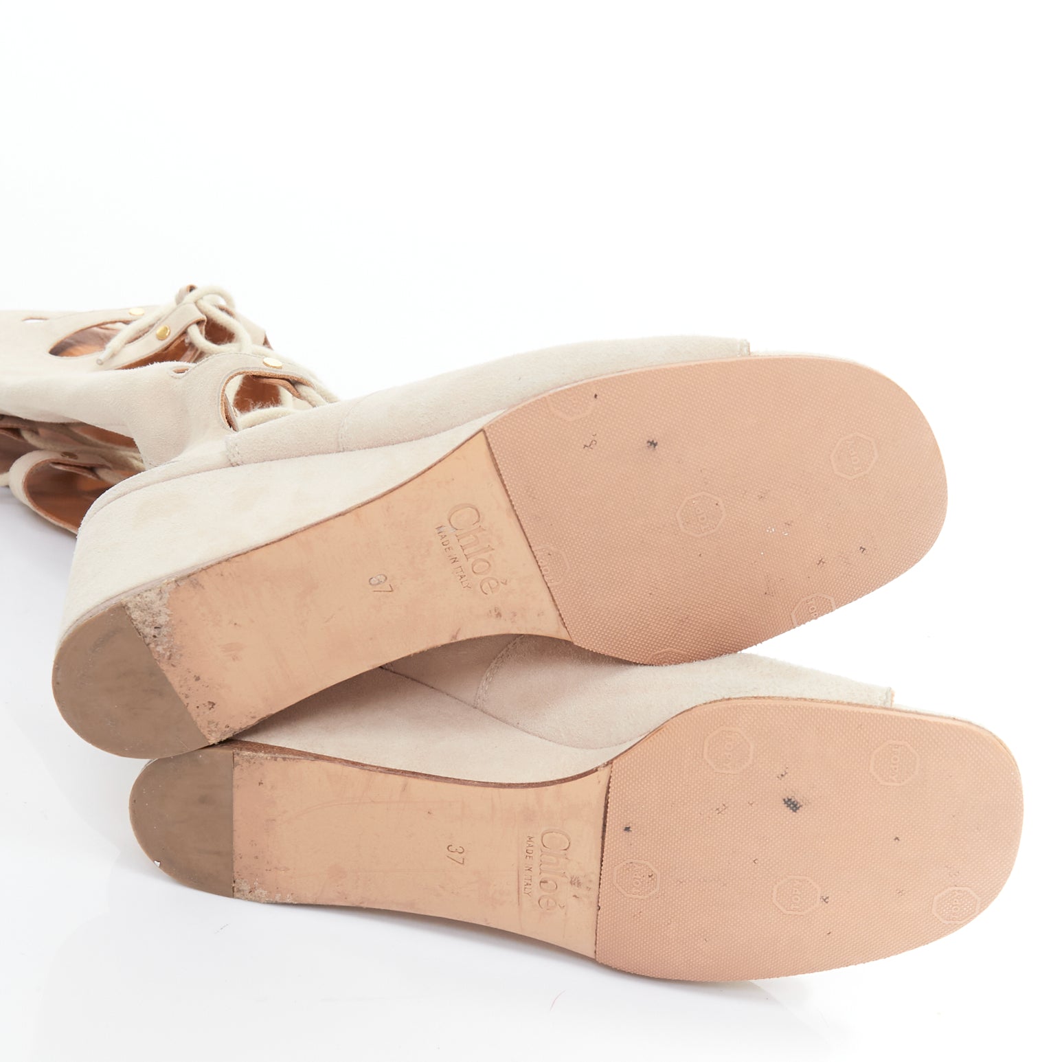 Chloe Suede Gladiator Wedges - Image 14