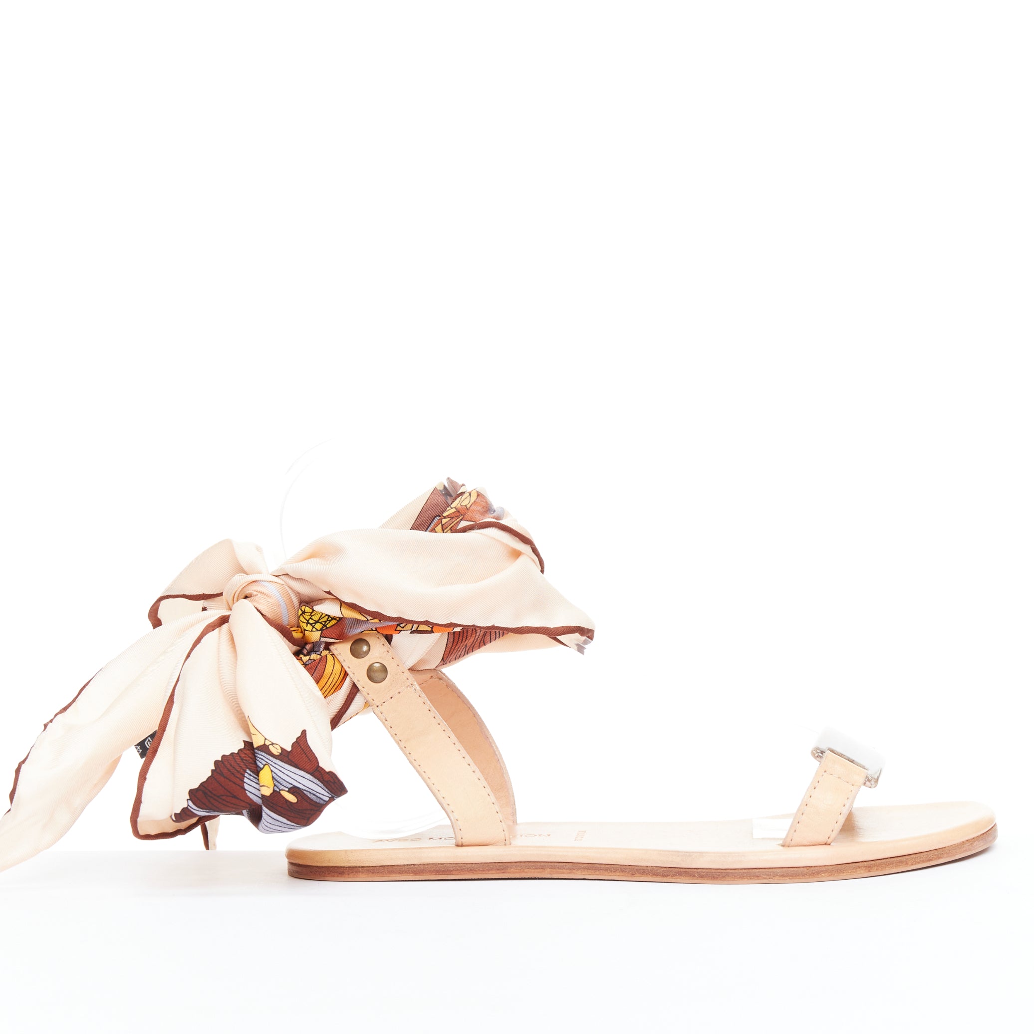 Avec Moderation Scarf Tie Sandals