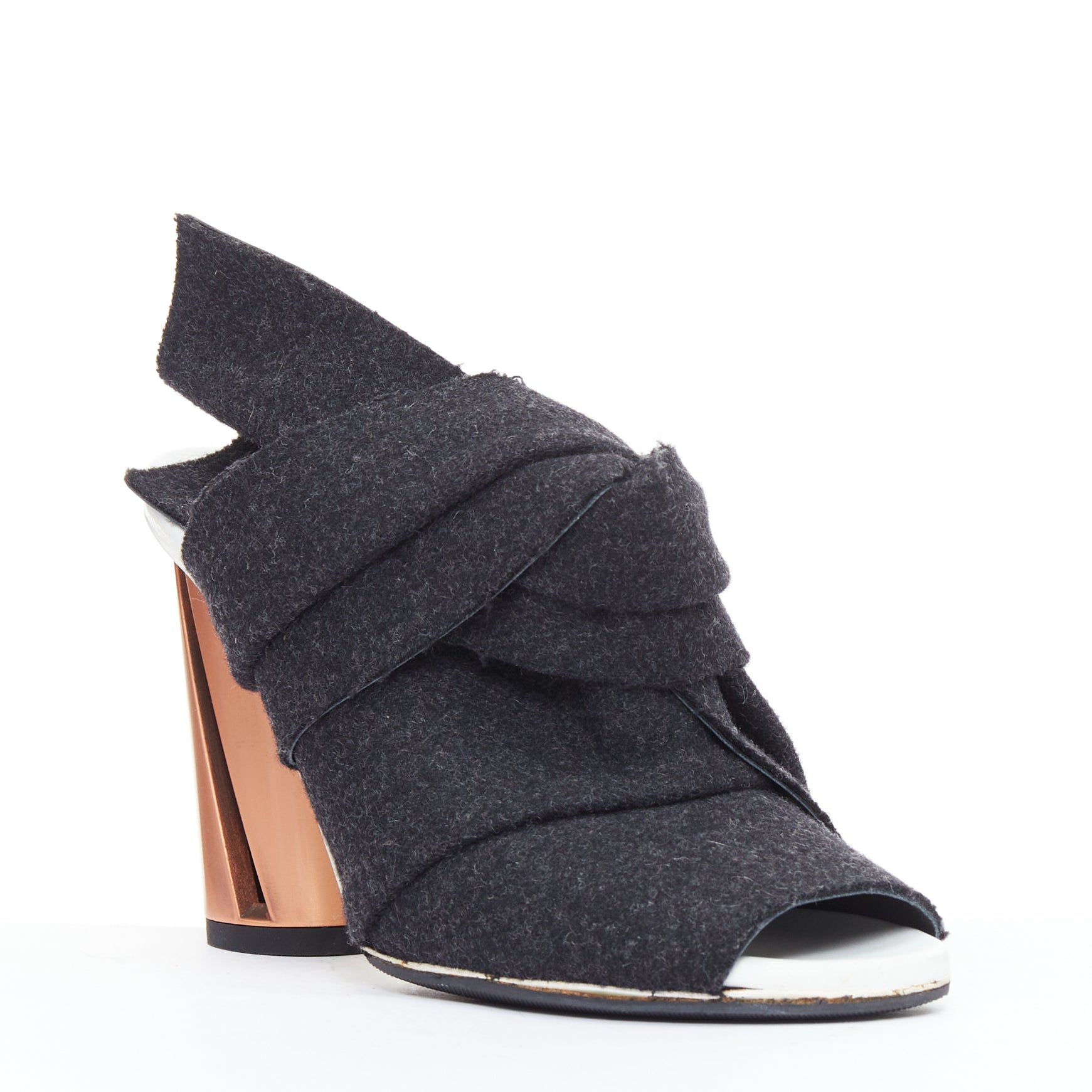 Proenza Schouler Bow Metallic Mules - Back view