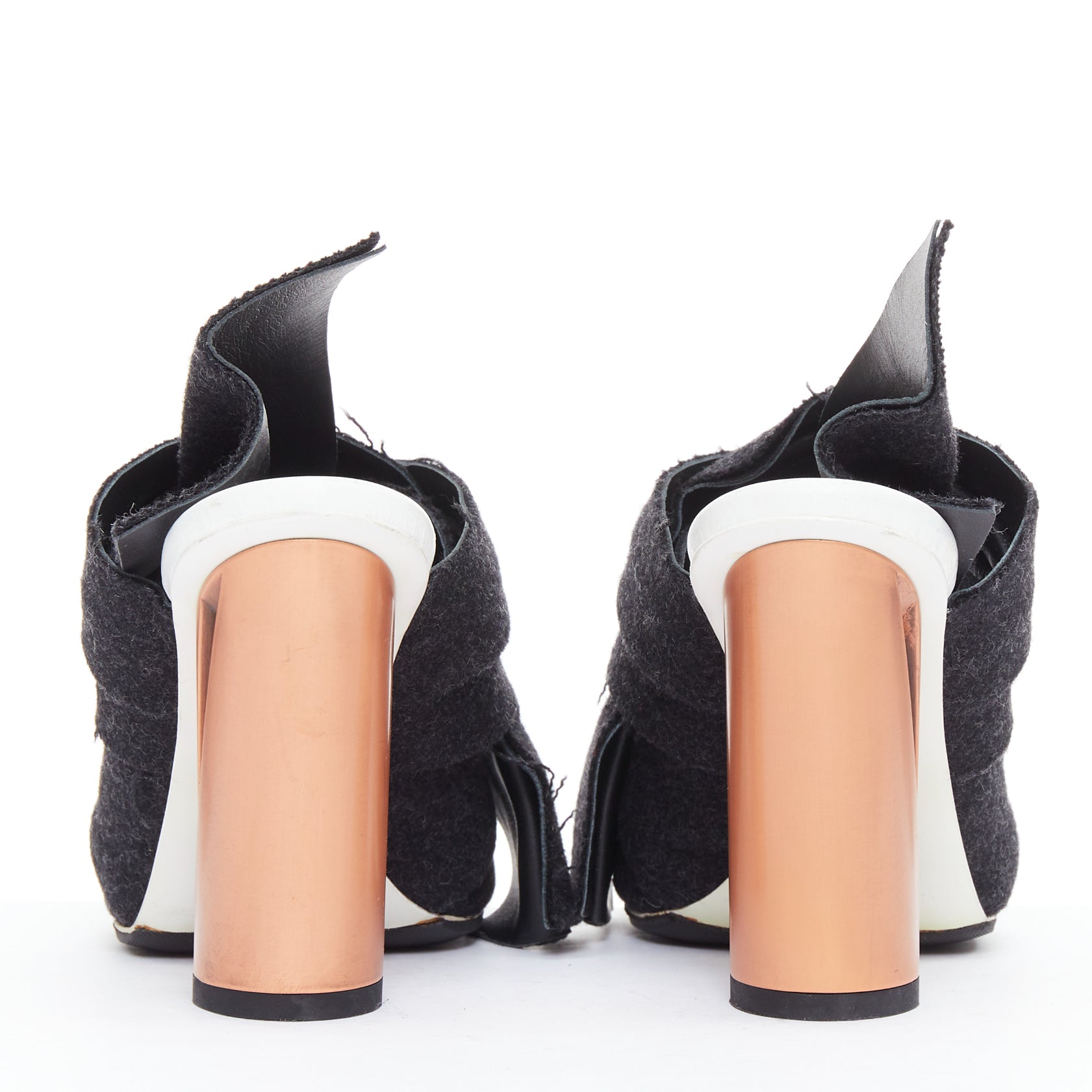 Proenza Schouler Bow Metallic Mules - Side view