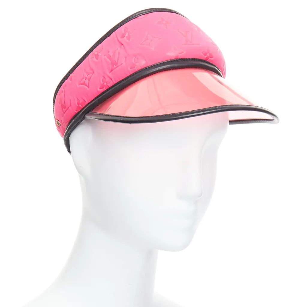 Louis Vuitton Pink Monogram Visor Pink Leather Fair - Front View