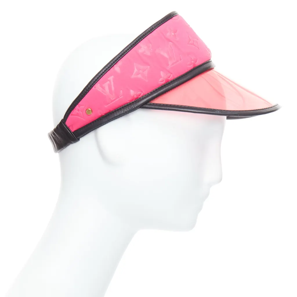 Louis Vuitton Pink Monogram Visor Pink Leather Fair - Model View