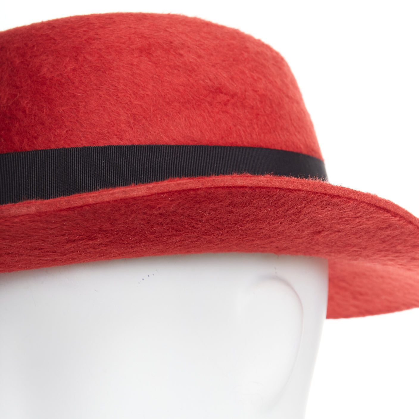Saint Laurent Red Felt Fedora - Detail 2