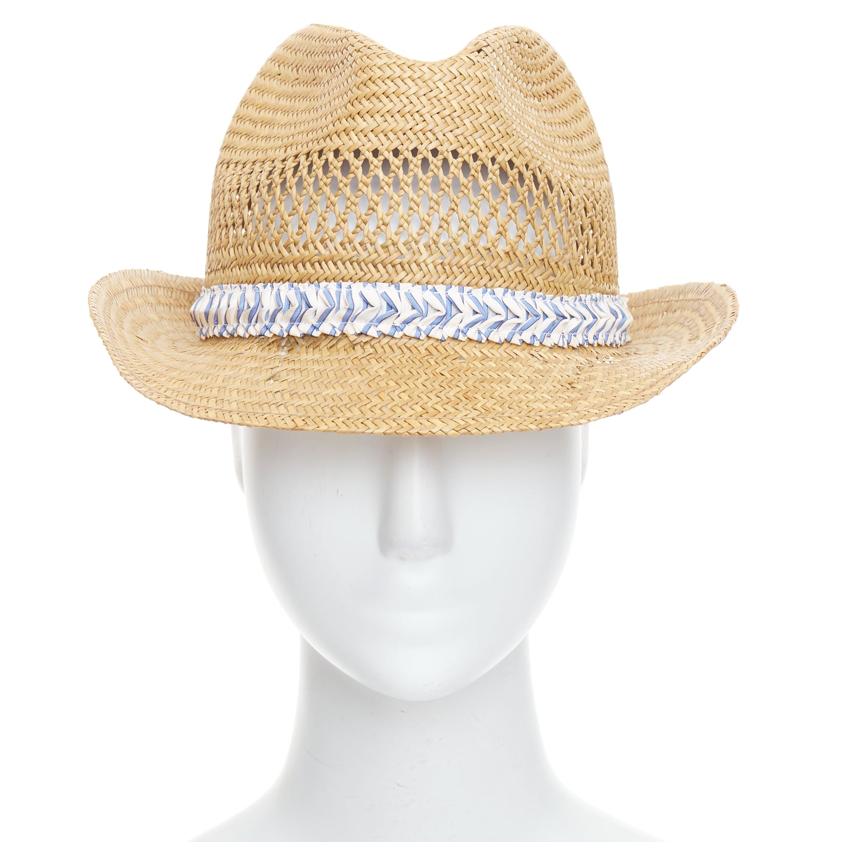 Comme Des Garcons Straw Ribbon Fedora