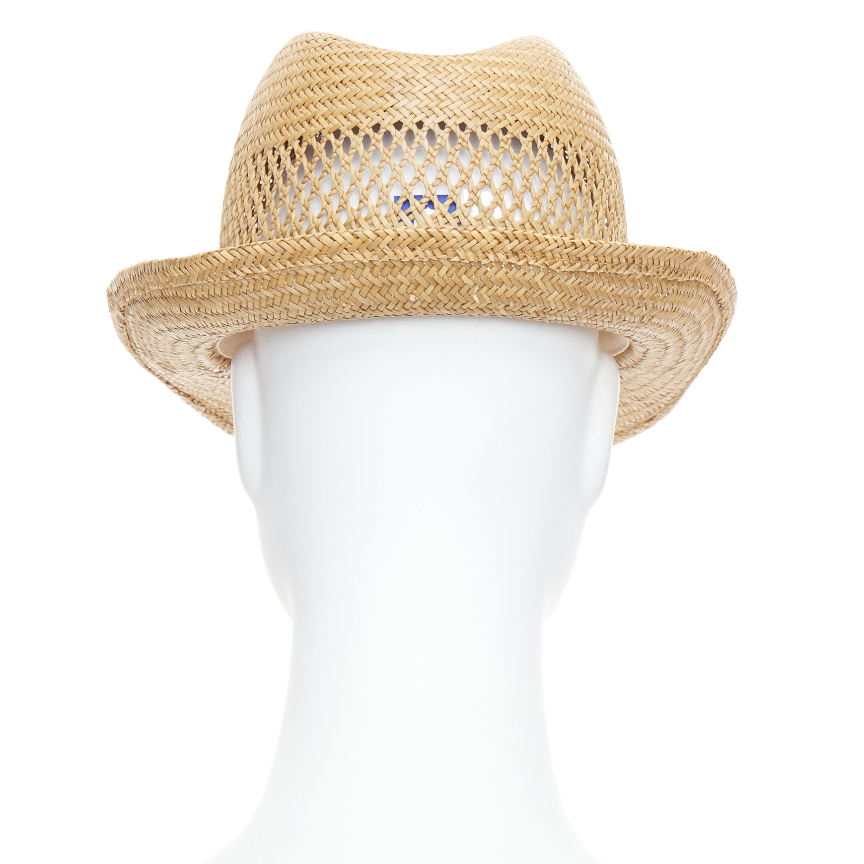 Comme Des Garcons Straw Ribbon Fedora - Side view