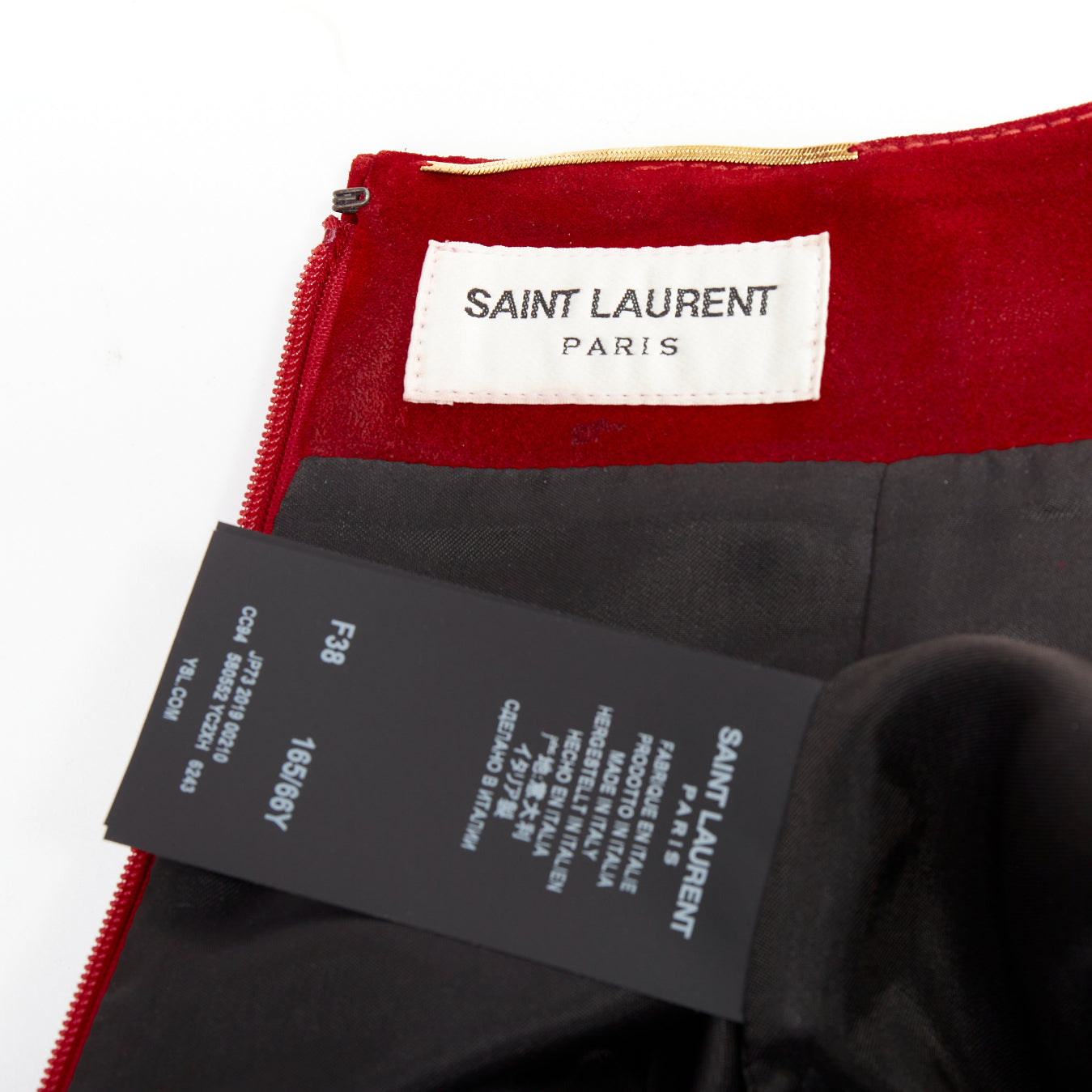 Saint Laurent Dart Suede Skirt - Image 10