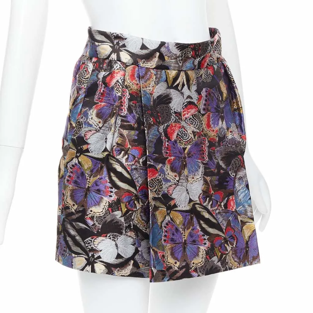 Valentino Butterfly Jacquard Skirt MultiColor Silk Very good - Inside View