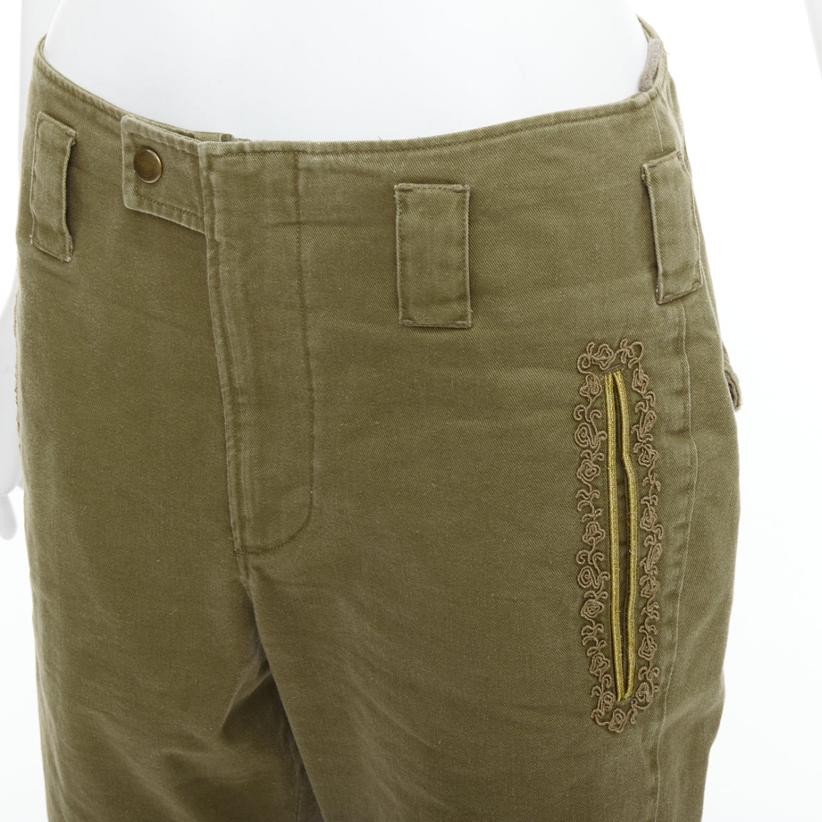 Saint Laurent Stud Kilt Shorts - Back view