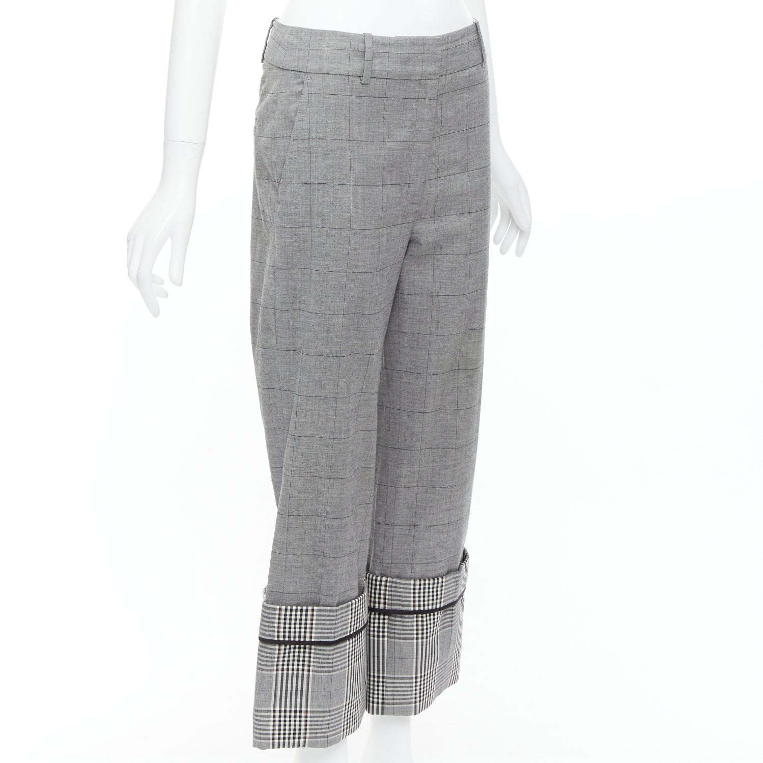 Monse Checkered Hem Pants - Image 6