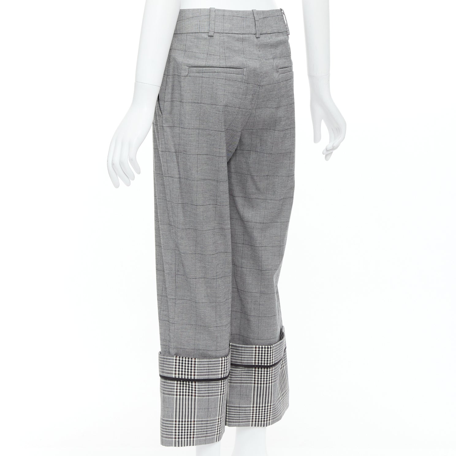 Monse Checkered Hem Pants - Detail 1