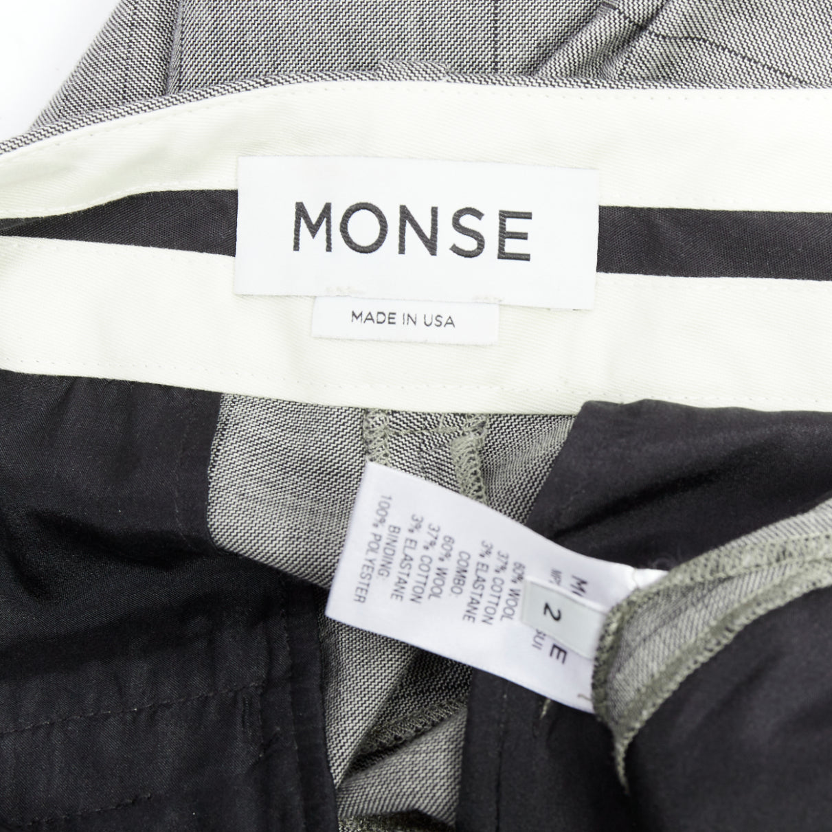 Monse Checkered Hem Pants - Detail 2