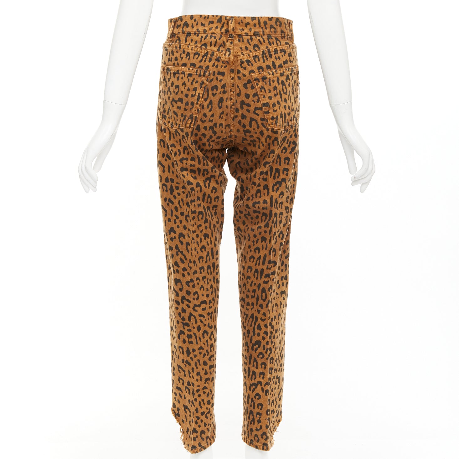 Saint Laurent Animal Print Jeans - Side view