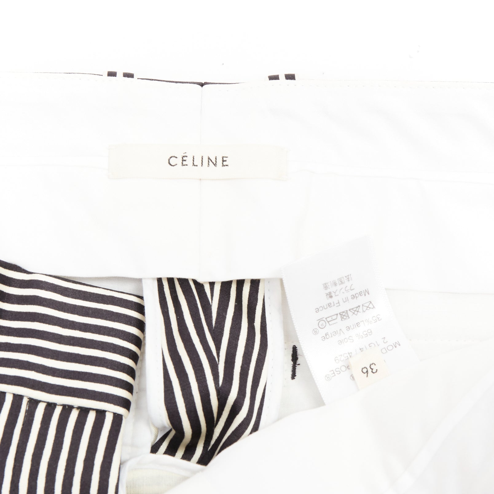 Celine Striped Wool Pants - Image 10