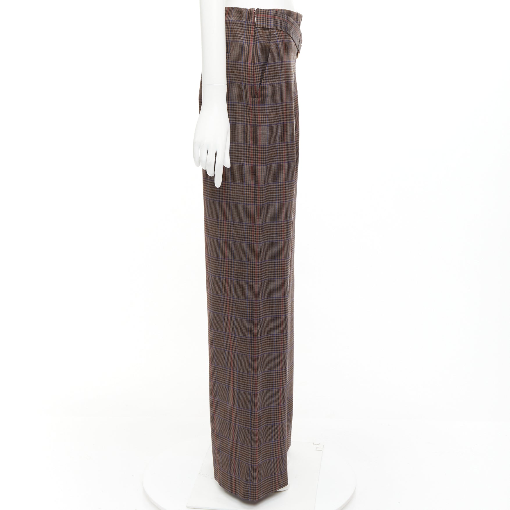 Monse Checkered Wide Pants - 4