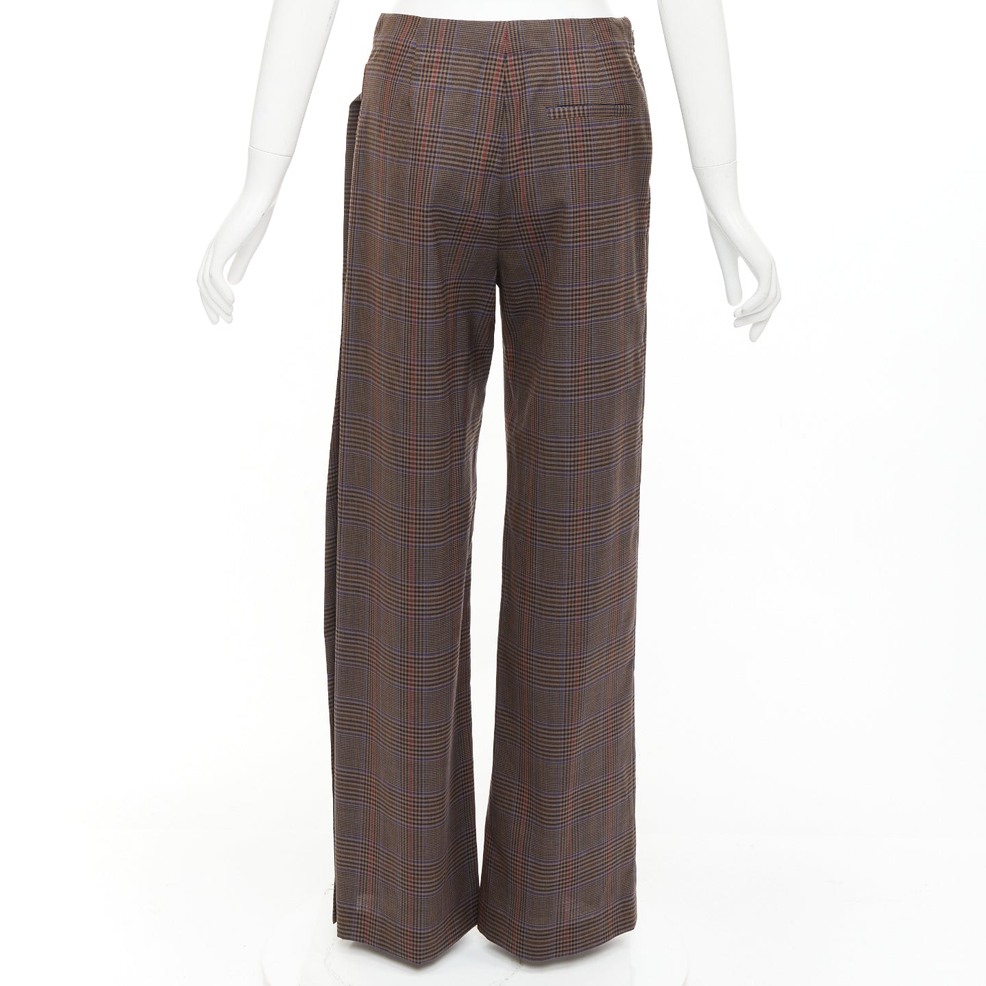 Monse Checkered Wide Pants - Side view