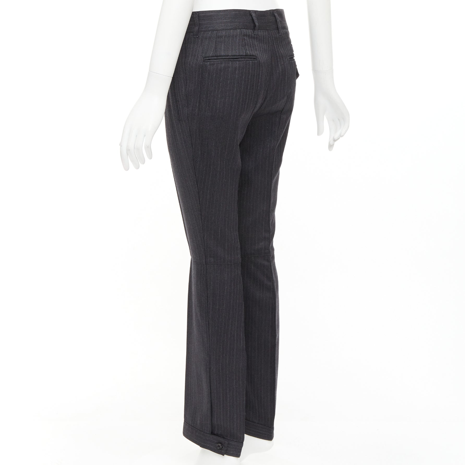 Prada Pinstripe Cuffed Pants - Detail 1