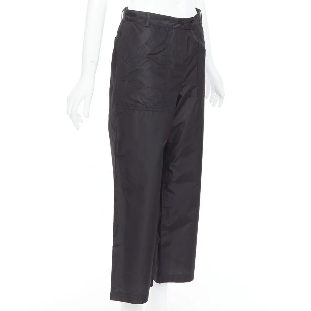 Dior Wide Cargo Pants Black Silk Never worn - Inside View