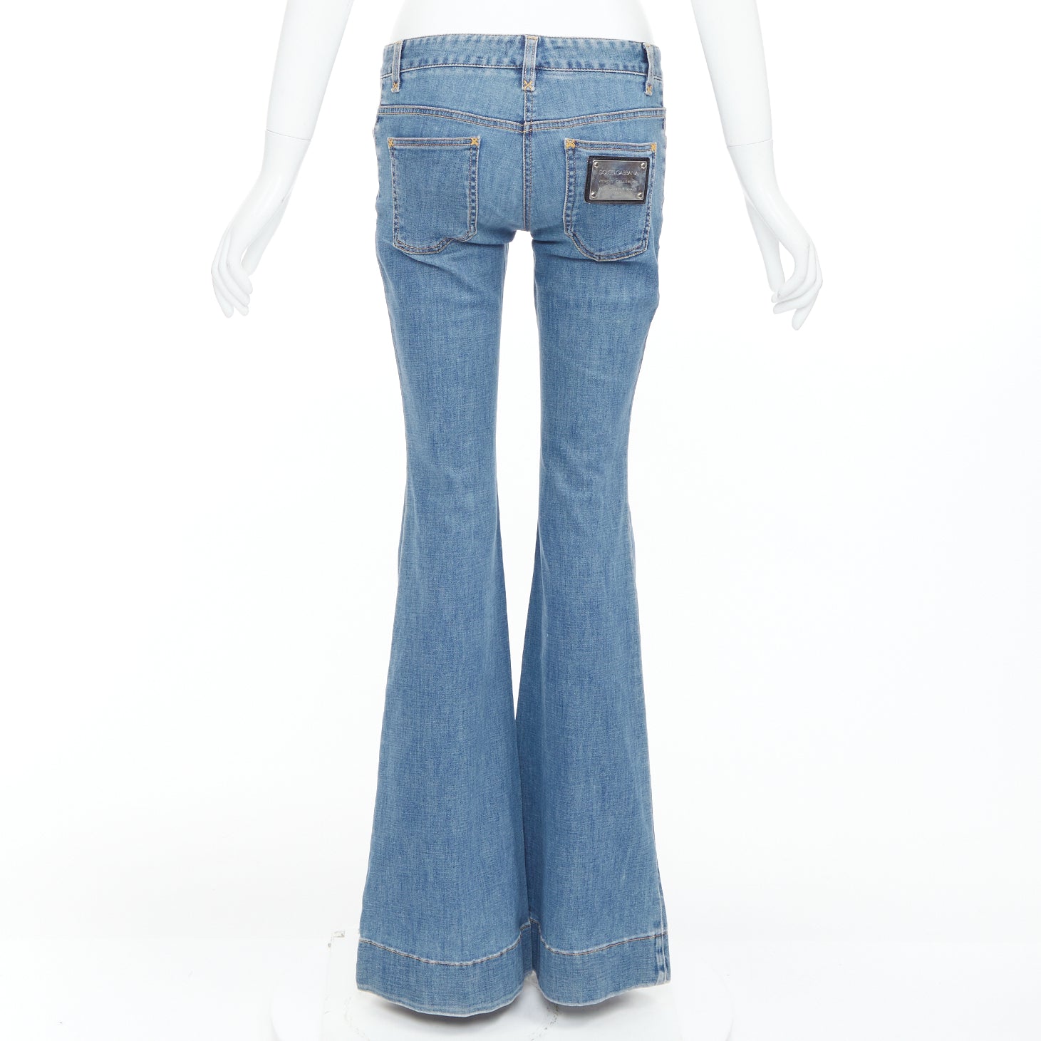 Dolce & Gabbana Silver Flared Jeans