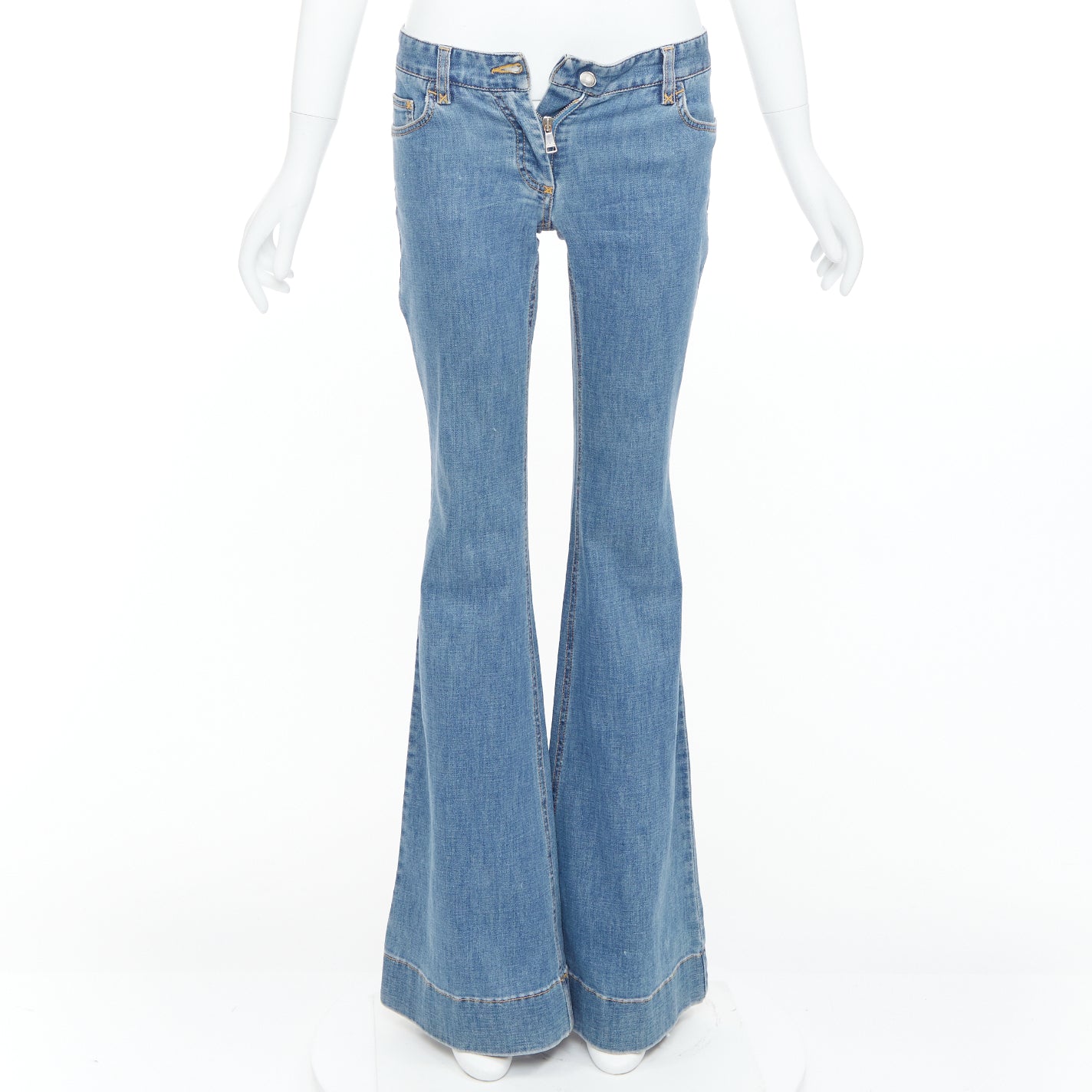 Dolce & Gabbana Silver Flared Jeans - Image 6